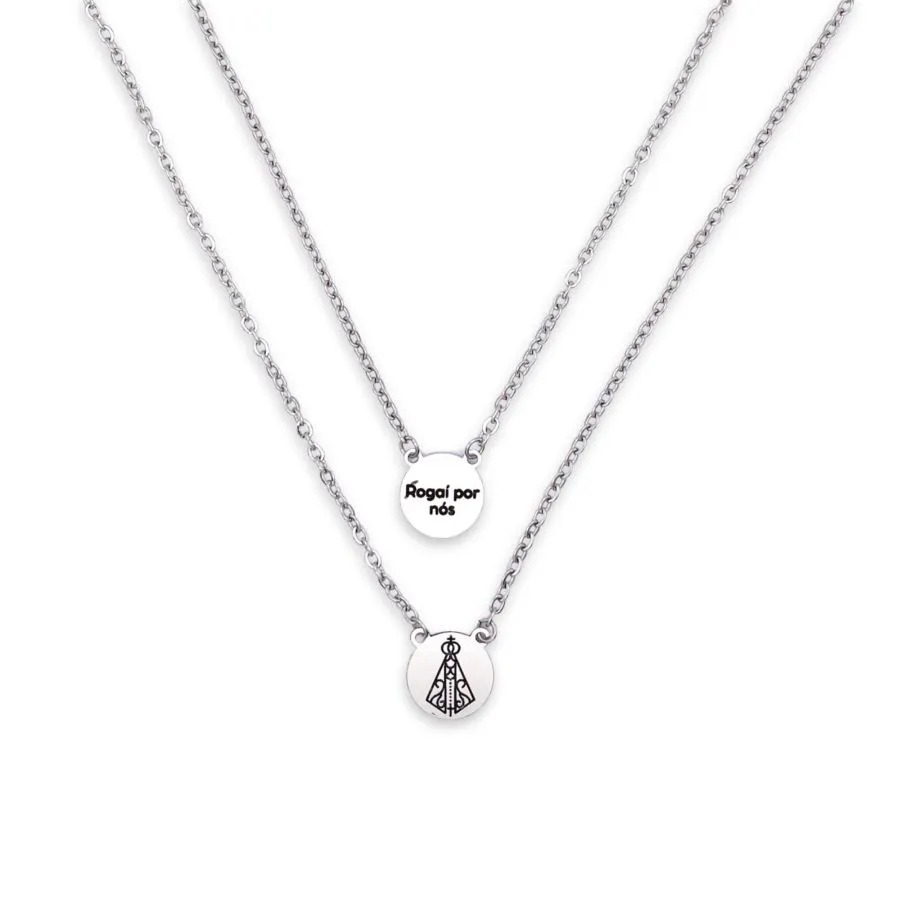 Escapulário N. Sra Aparecida "Rogai por nós"