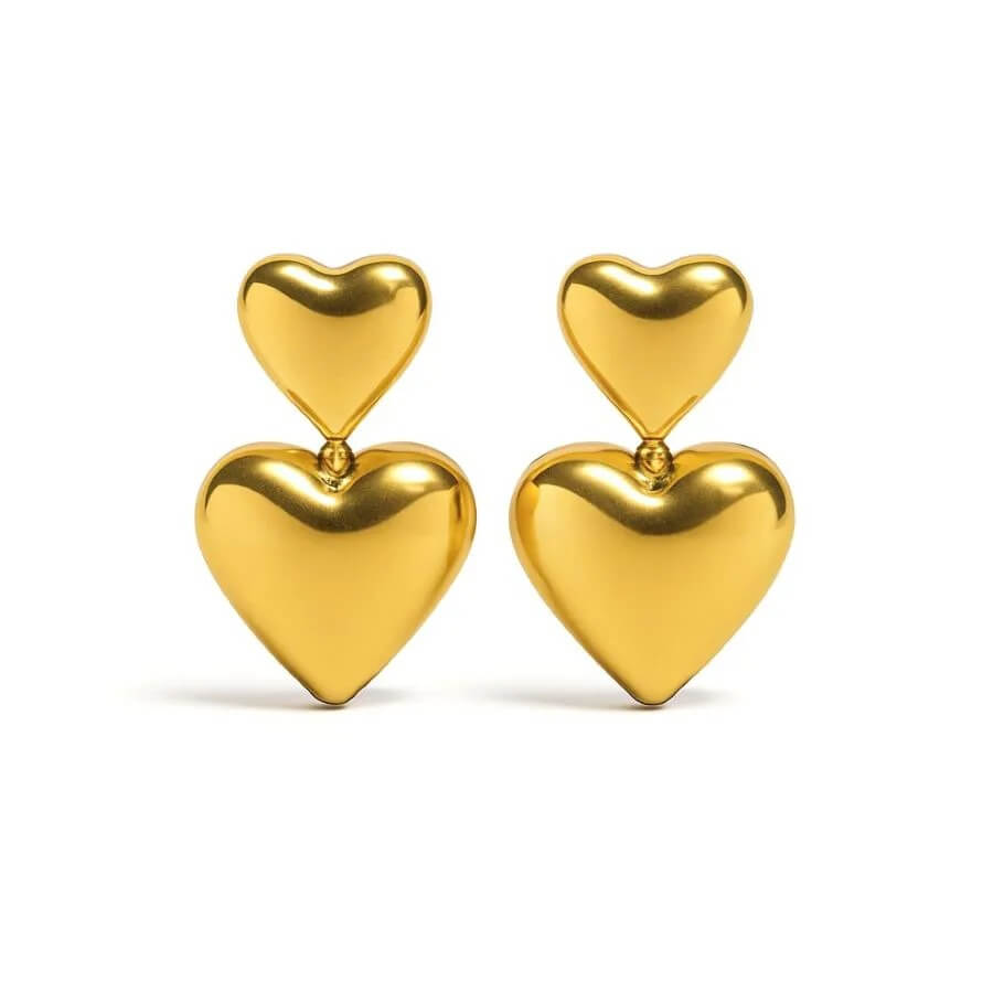 Brinco Coração Duplo