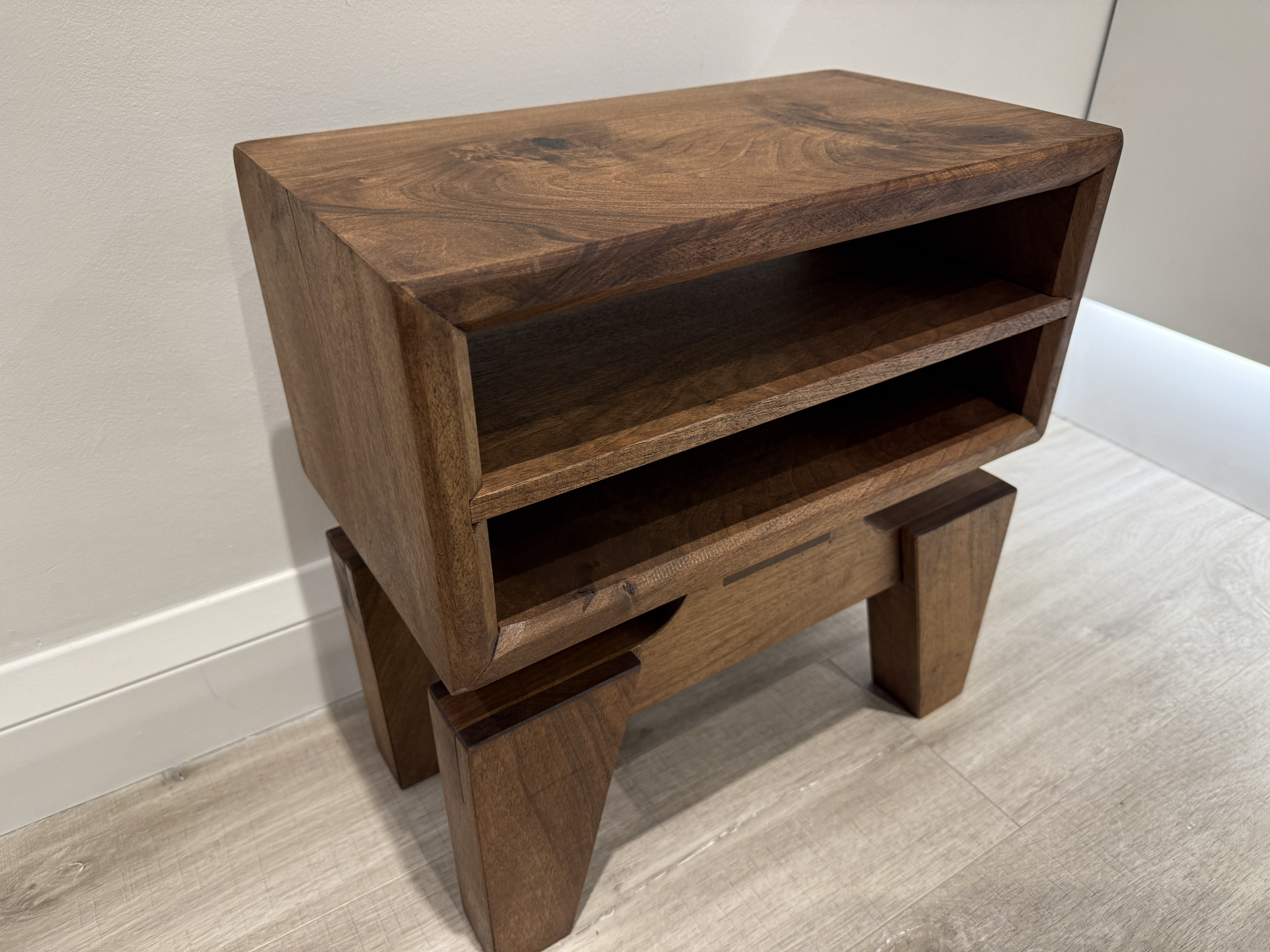 Walnut side table