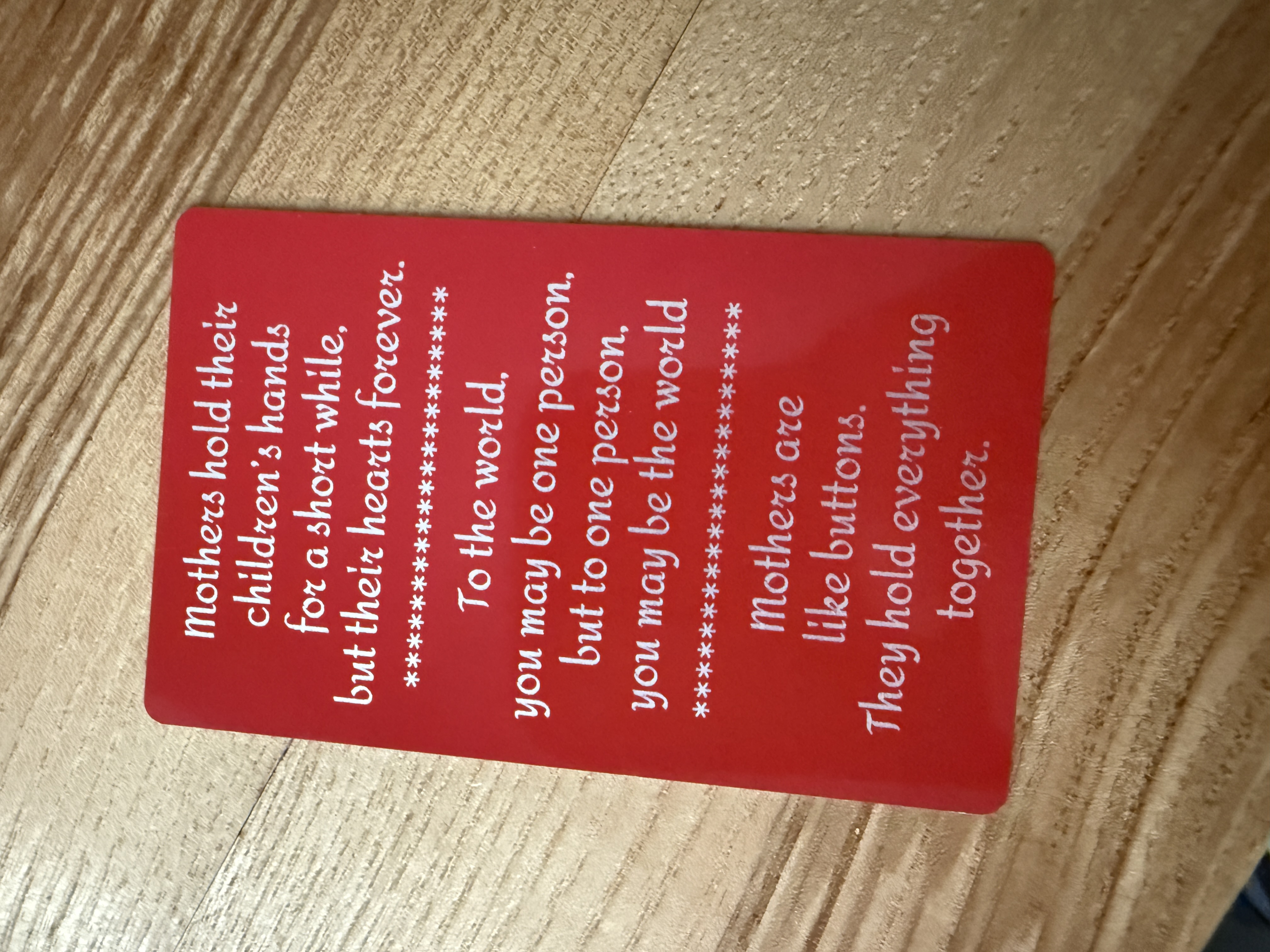 Mother's Day Metal Card