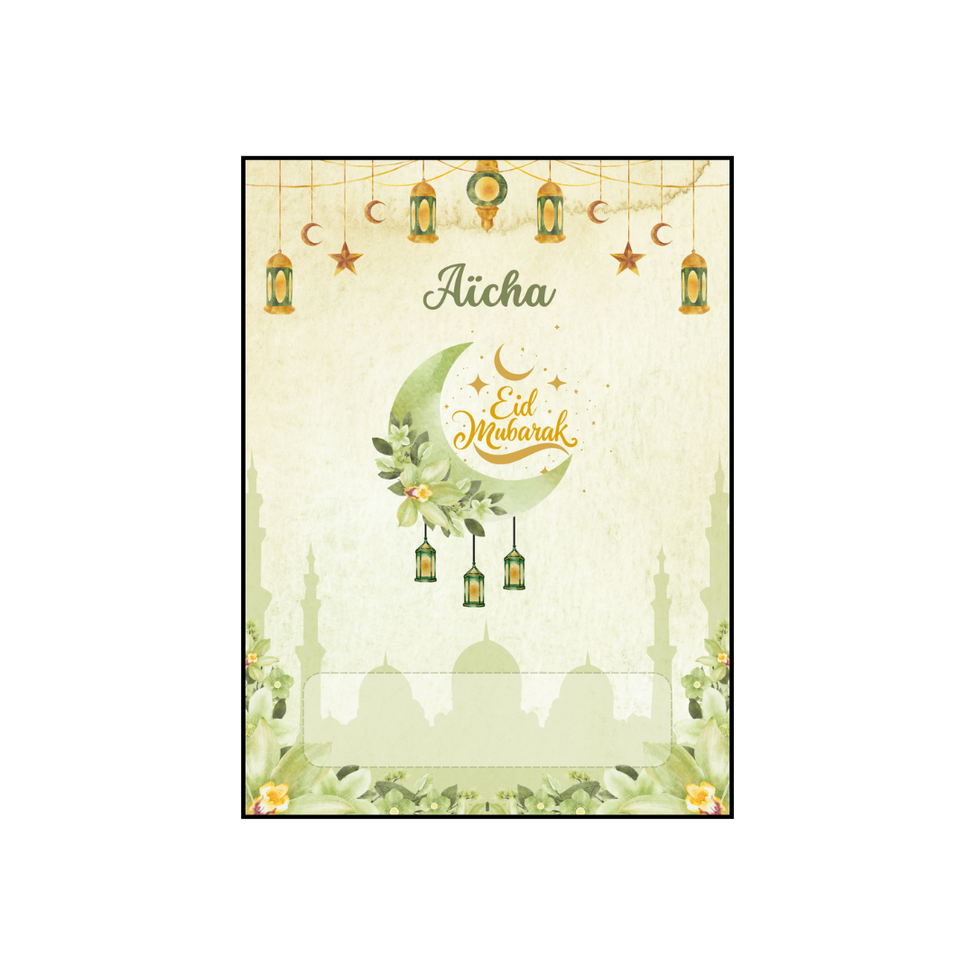Carte porte-argent Eïd El-Fitr - personnalisable