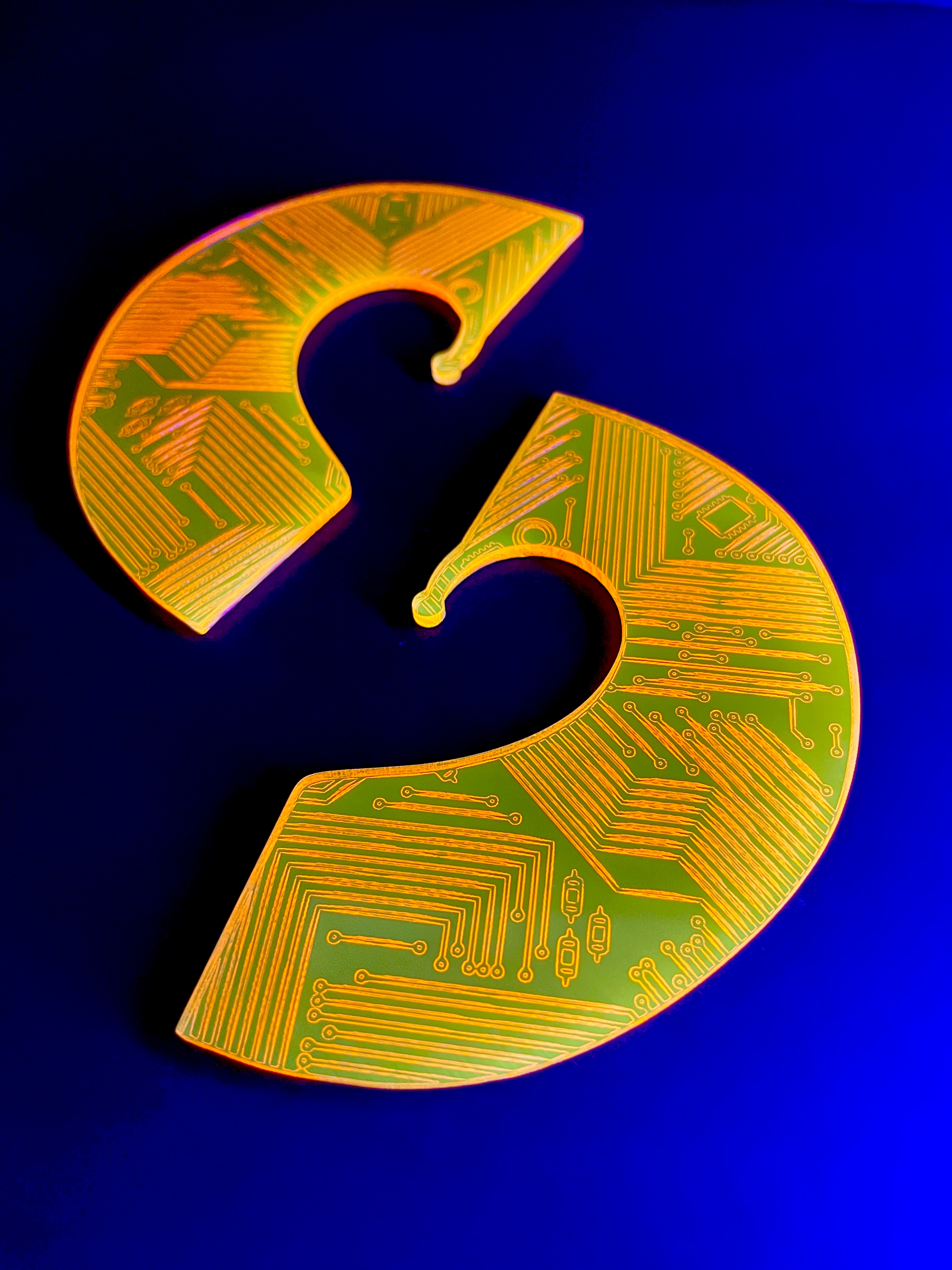 CYBERPUNK CIRCUIT BOARD EAR CUFFS