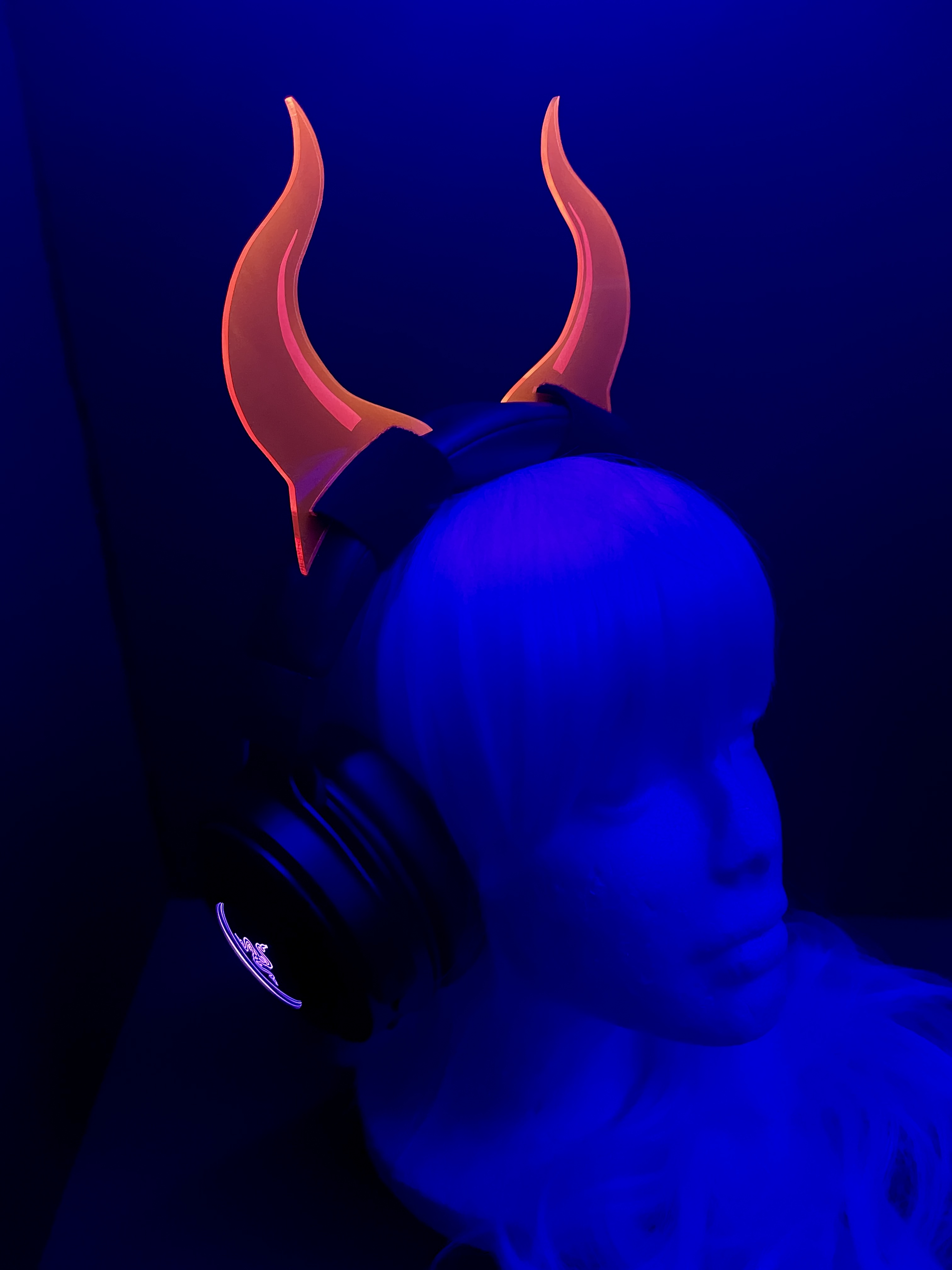 HEADPHONE DEVIL HORNS-LARGE