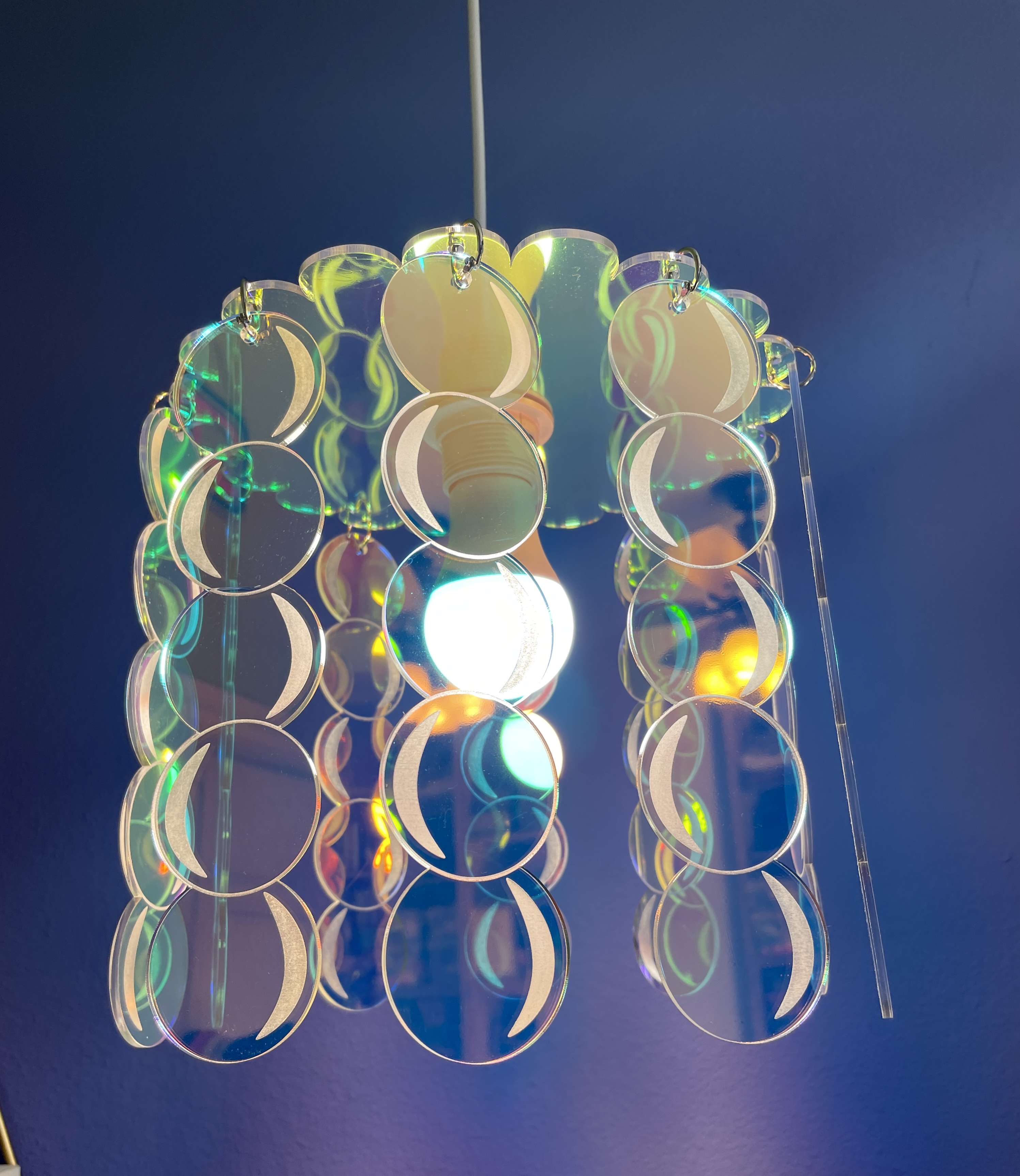 ACRYLIC BUBBLE IRIDESCENT RAINBOW CHANDELIER