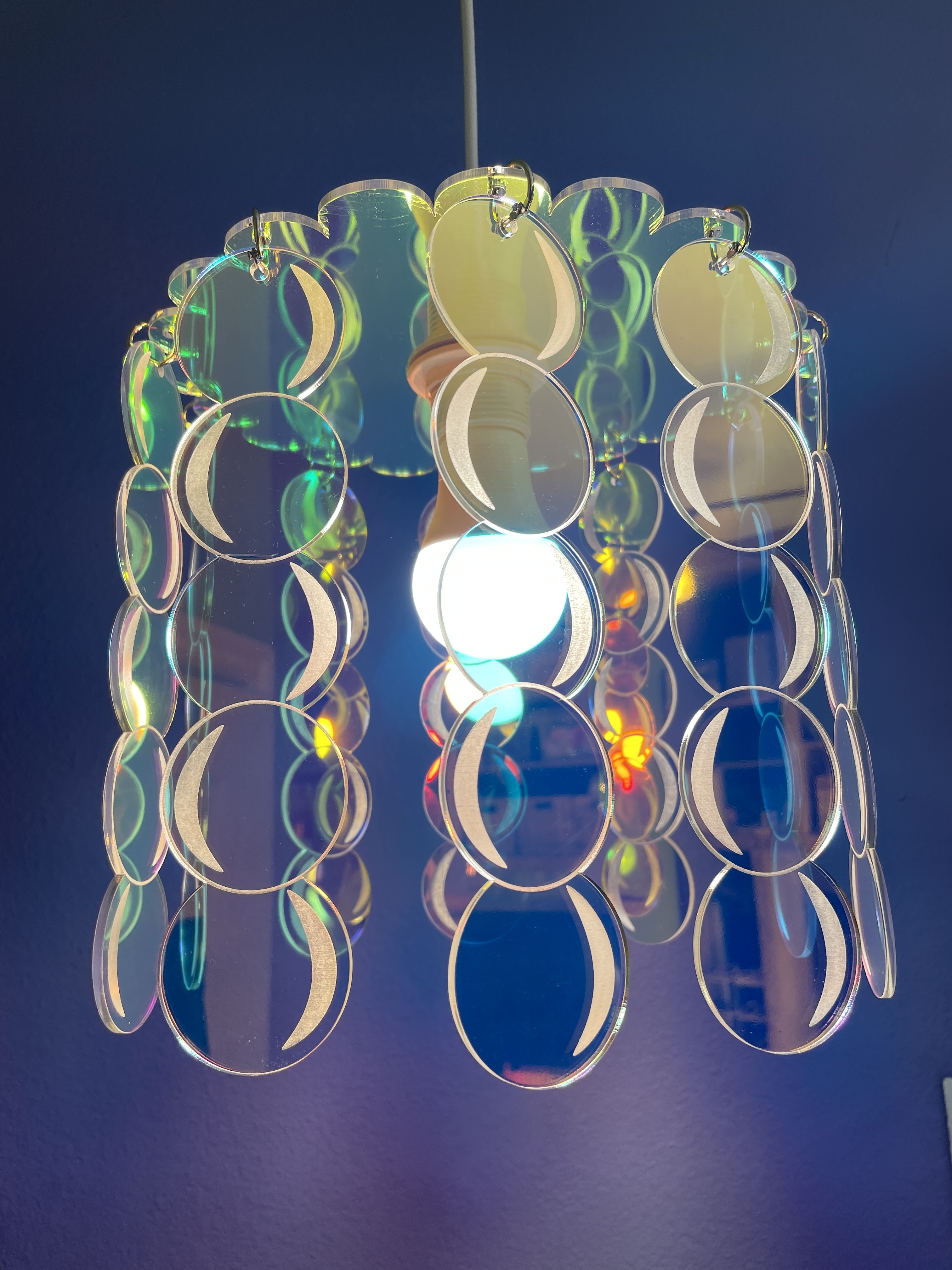 ACRYLIC BUBBLE IRIDESCENT RAINBOW CHANDELIER