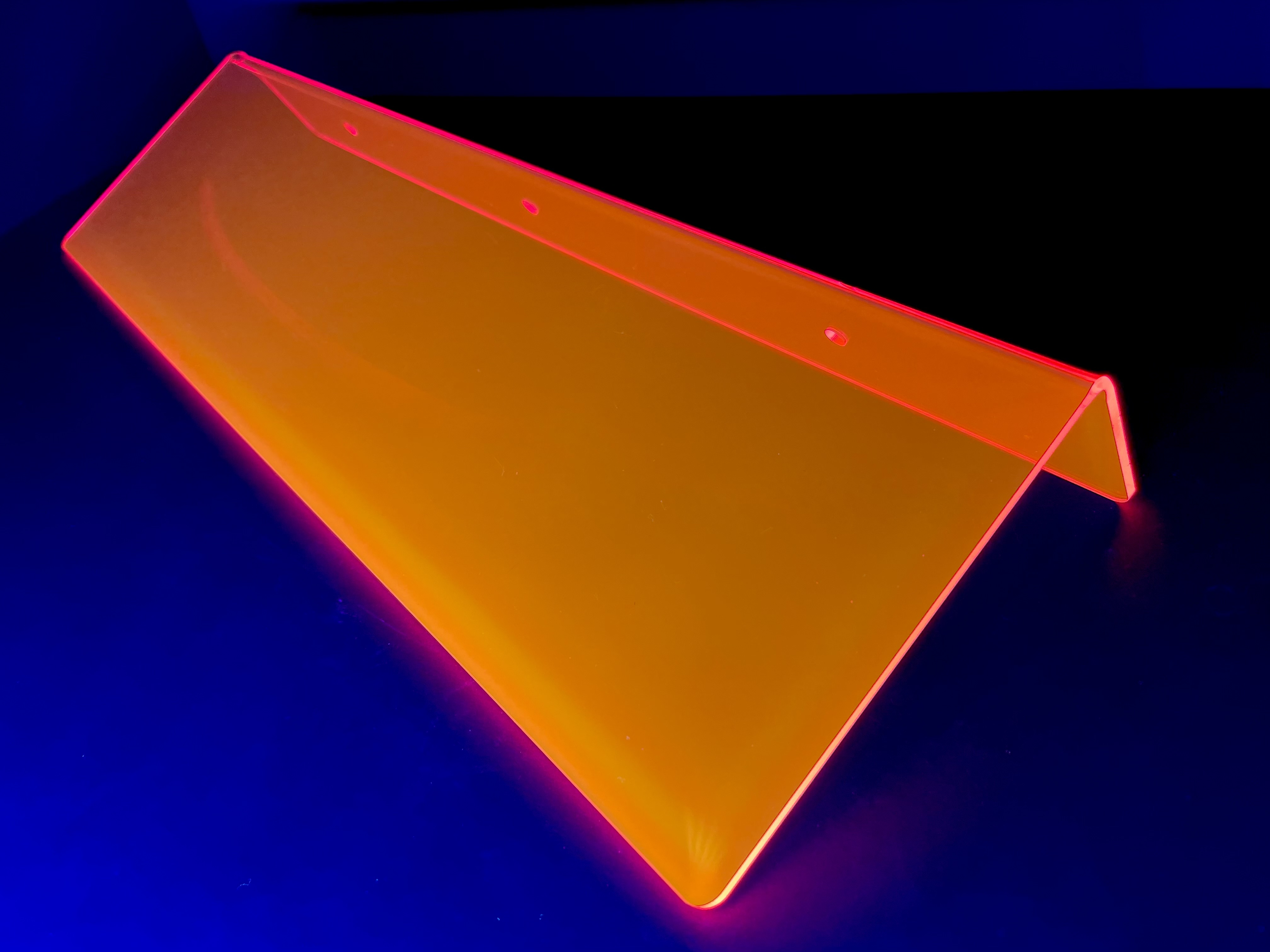 FLUORESCENT NEON ACRYLIC SHELF