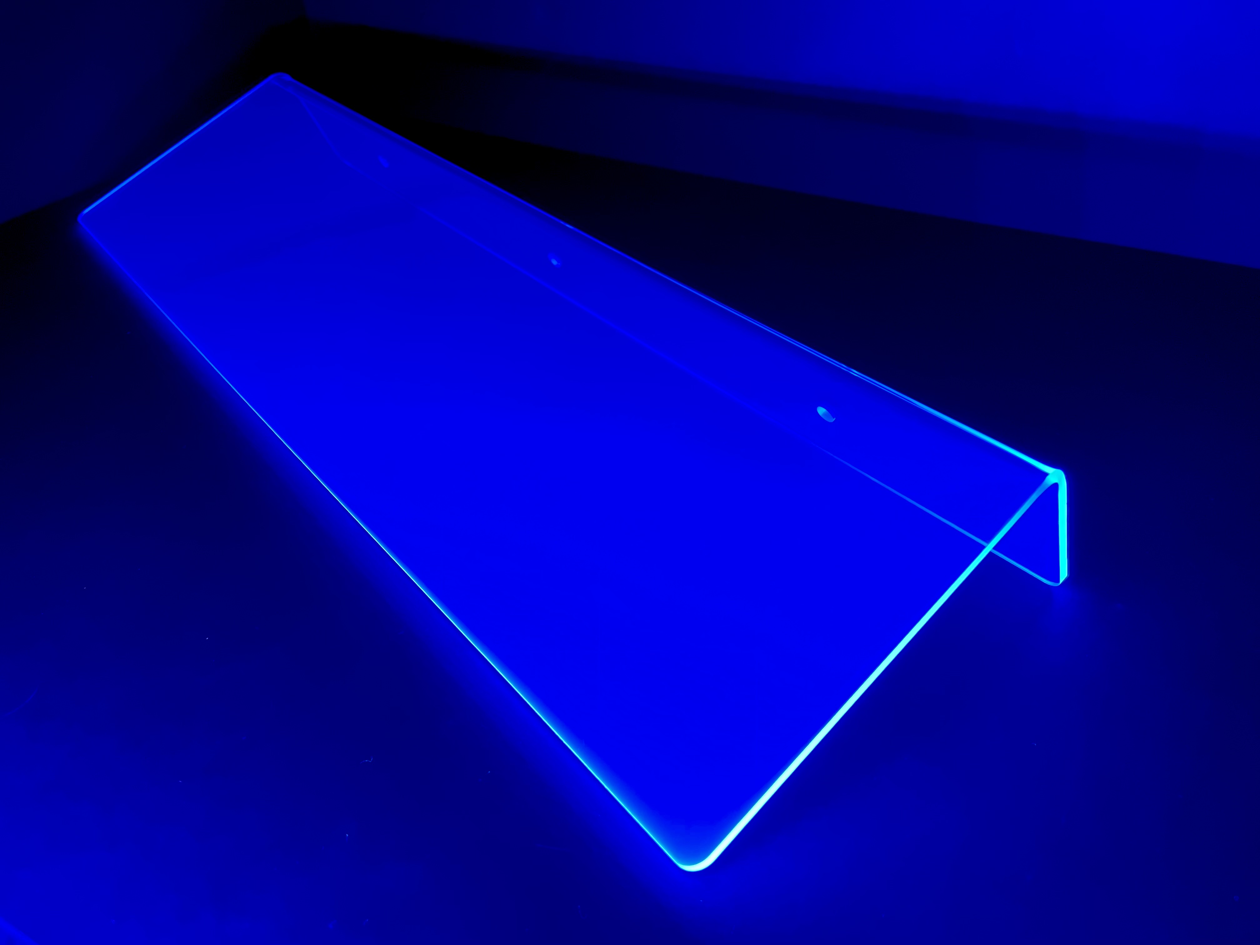 FLUORESCENT NEON ACRYLIC SHELF