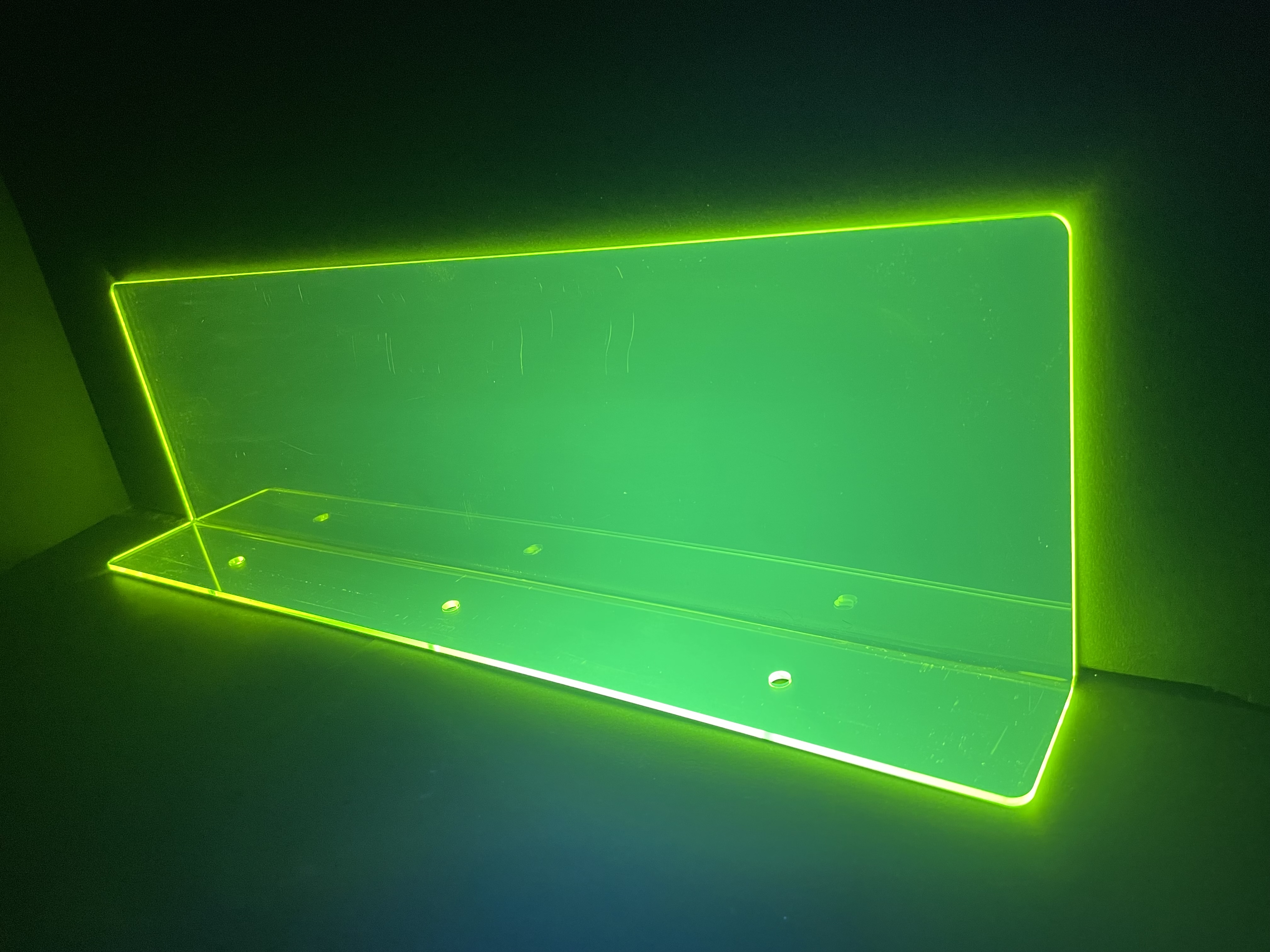 FLUORESCENT NEON ACRYLIC SHELF