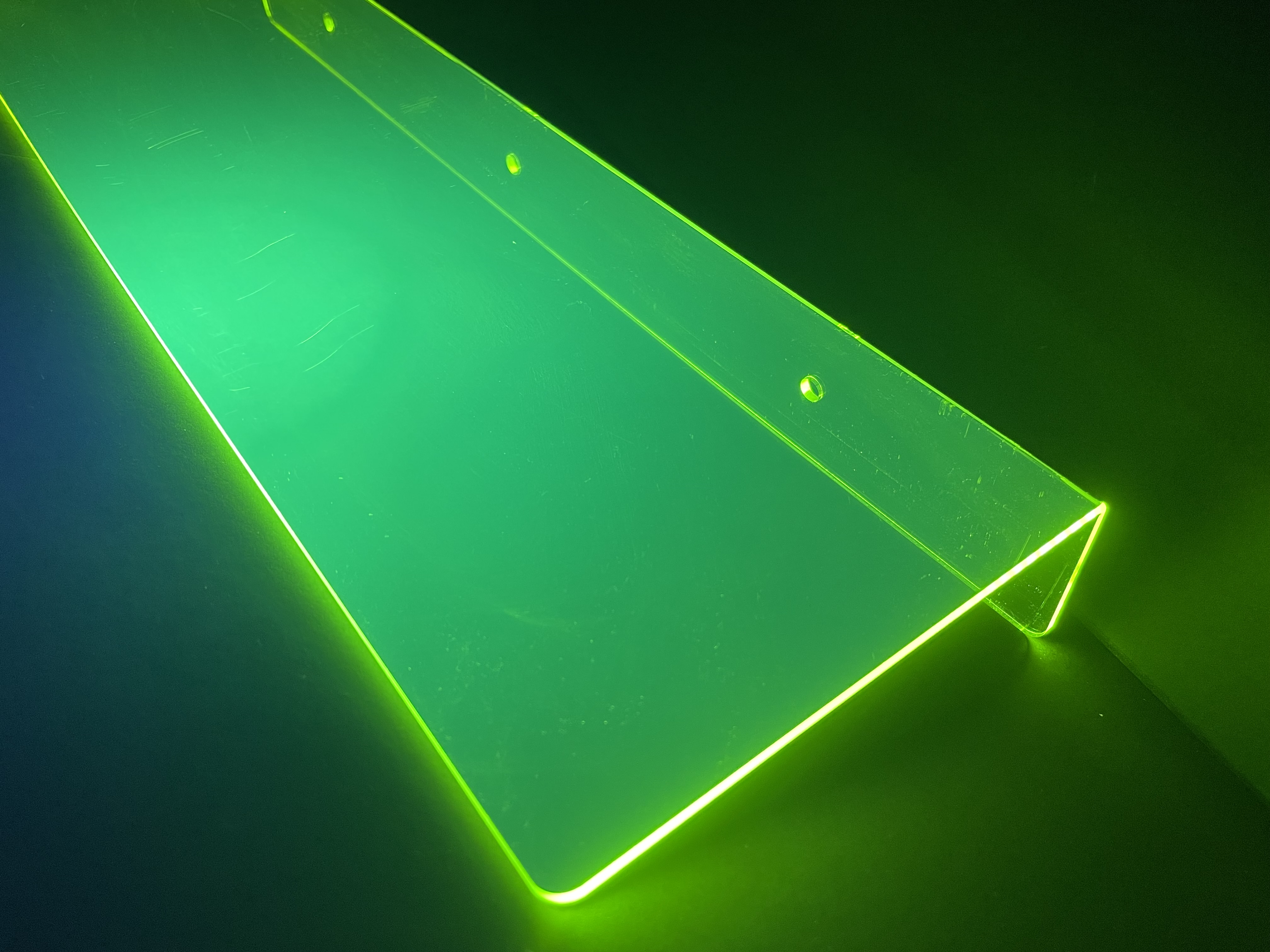 FLUORESCENT NEON ACRYLIC SHELF