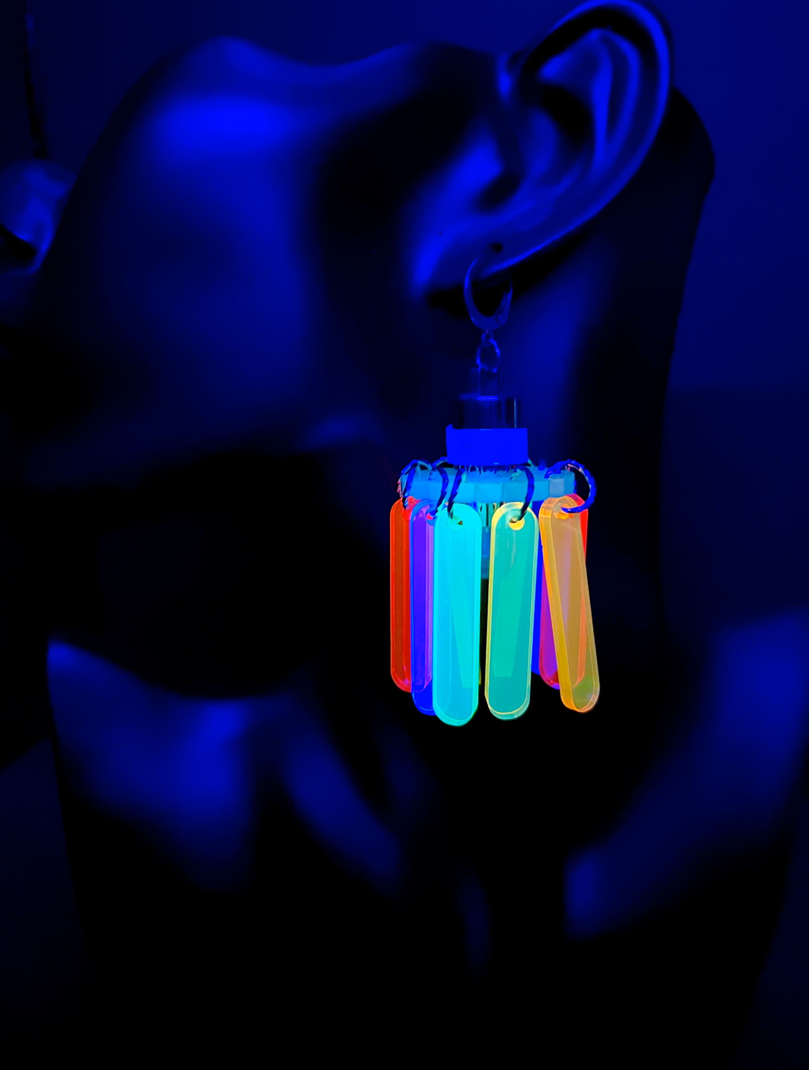 LED RAINBOW CHANDELIER EARRINGS
