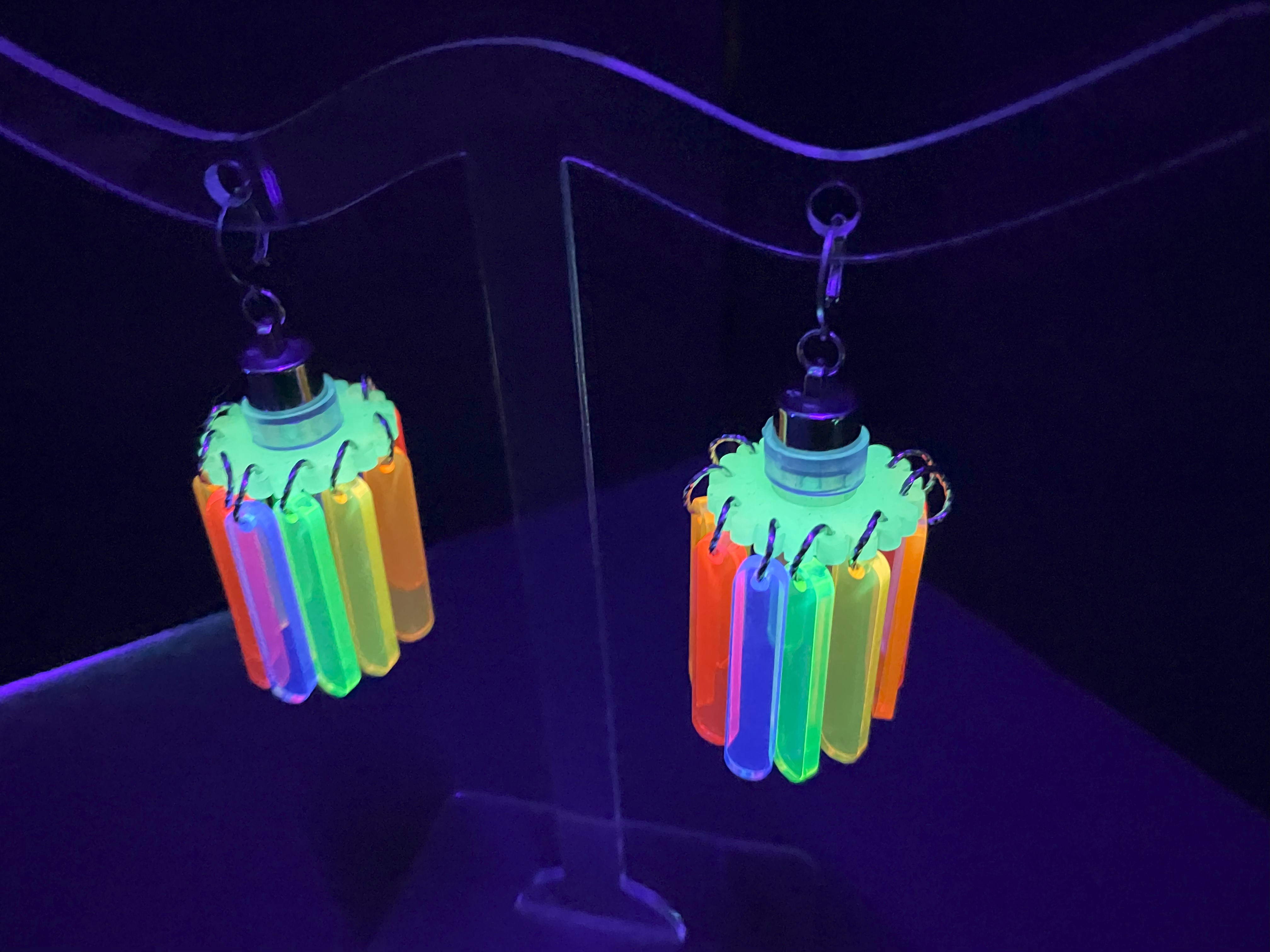 LED RAINBOW CHANDELIER EARRINGS