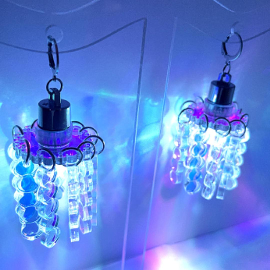 LED BUBBLE CHANDELIER EARRINGS