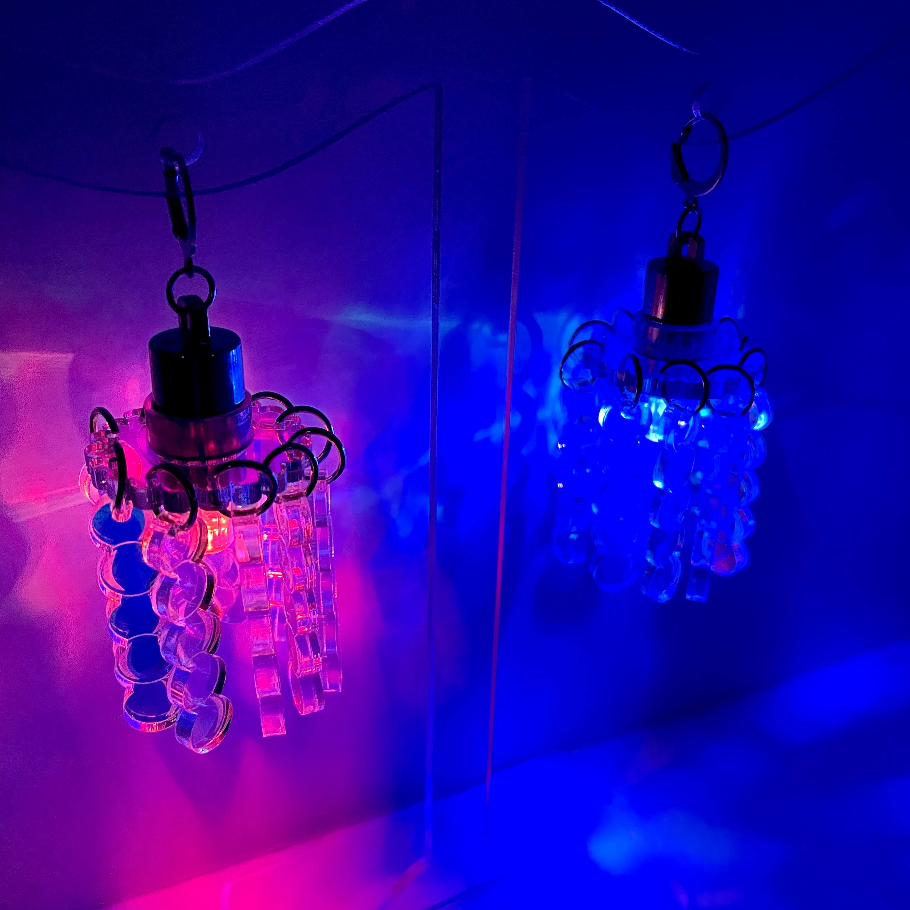 LED BUBBLE CHANDELIER EARRINGS