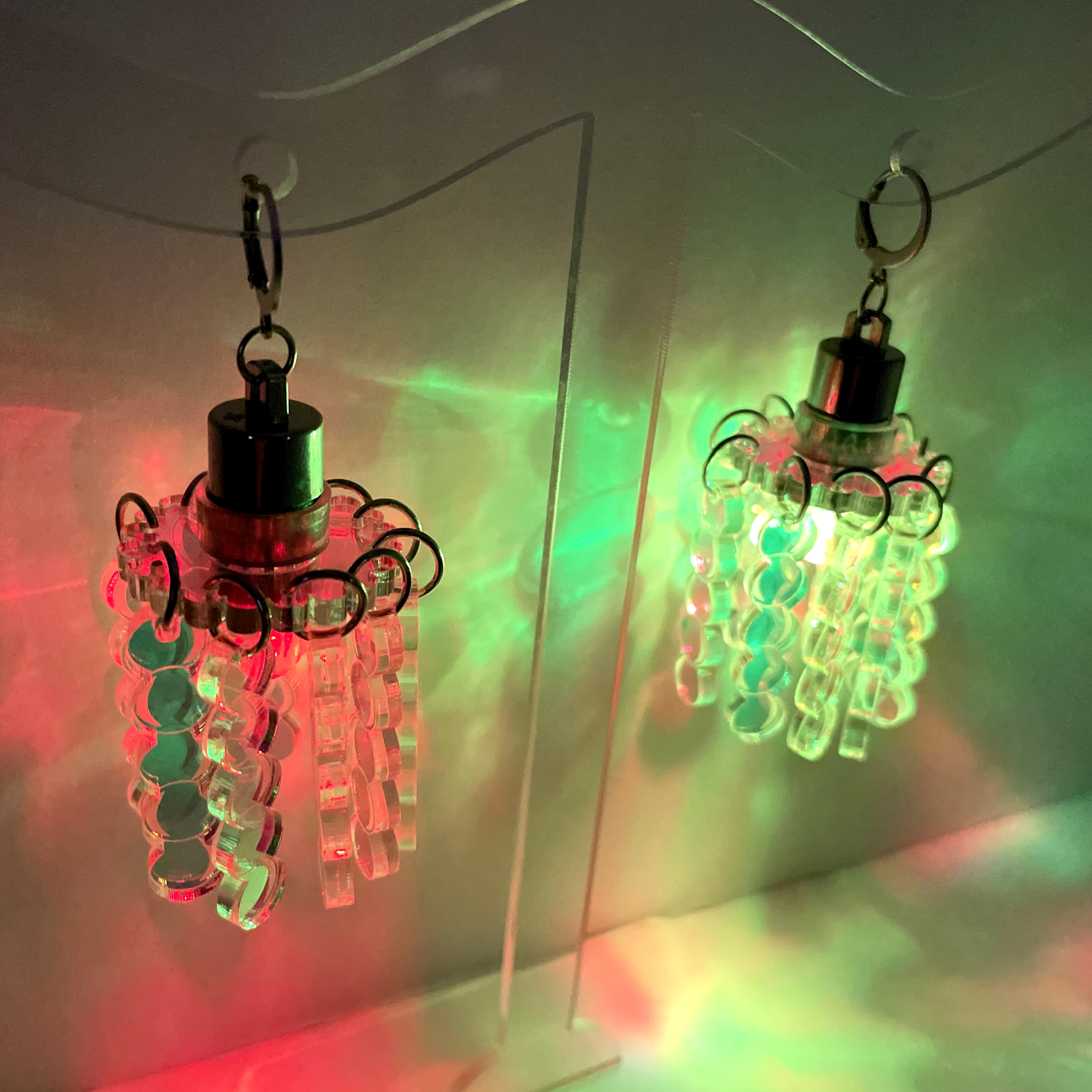 LED BUBBLE CHANDELIER EARRINGS