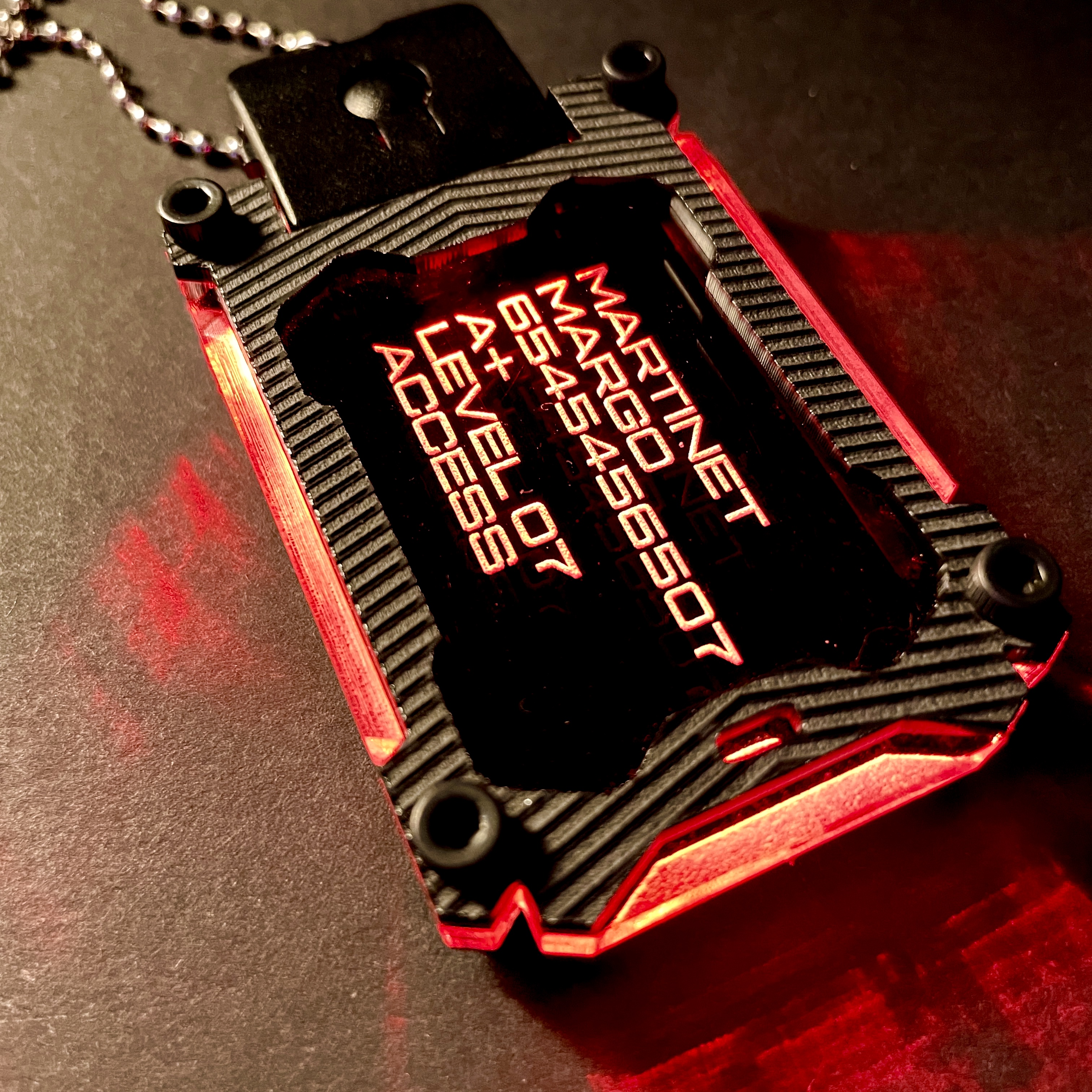 CYBERPUNK MILITARY LED DOG TAG