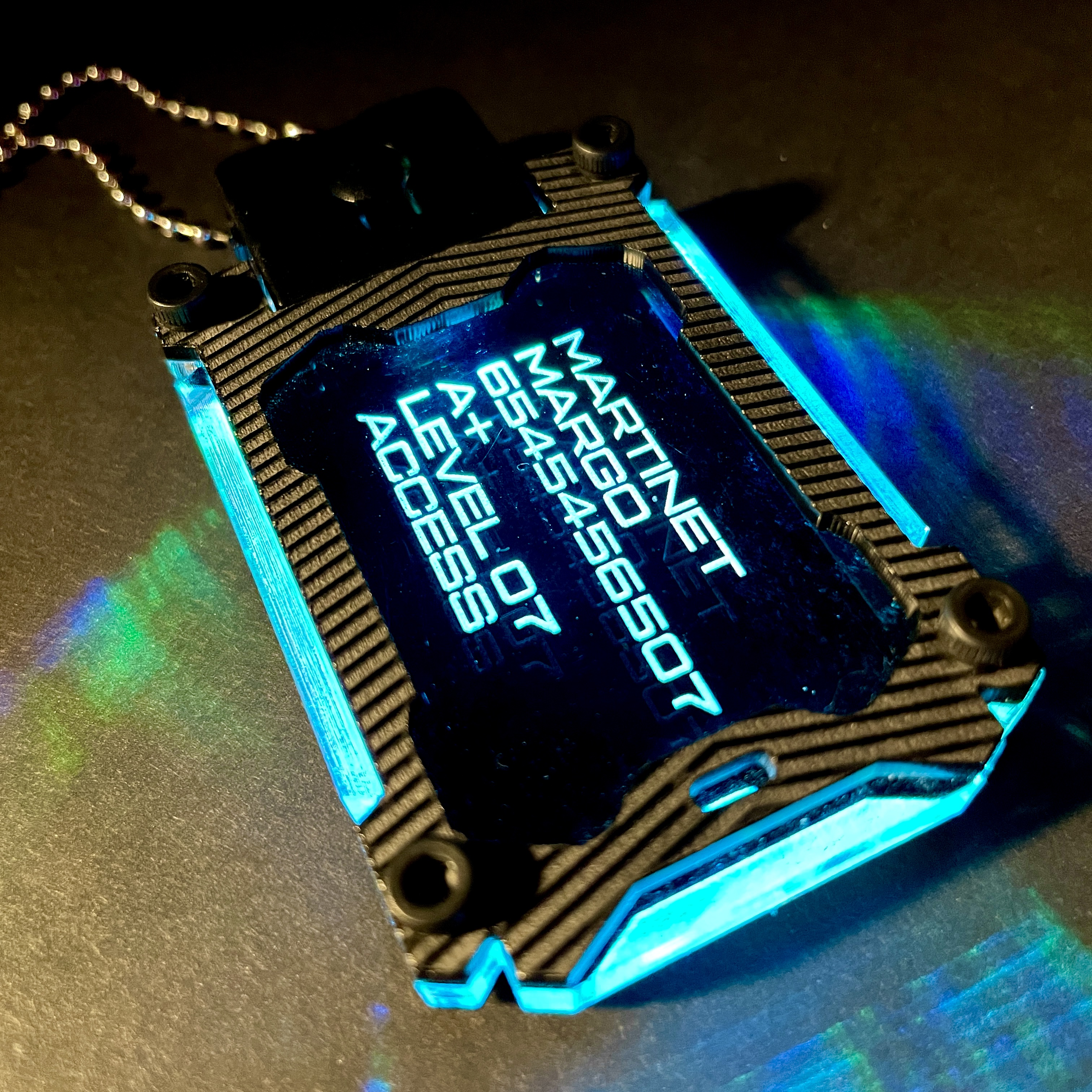 CYBERPUNK MILITARY LED DOG TAG