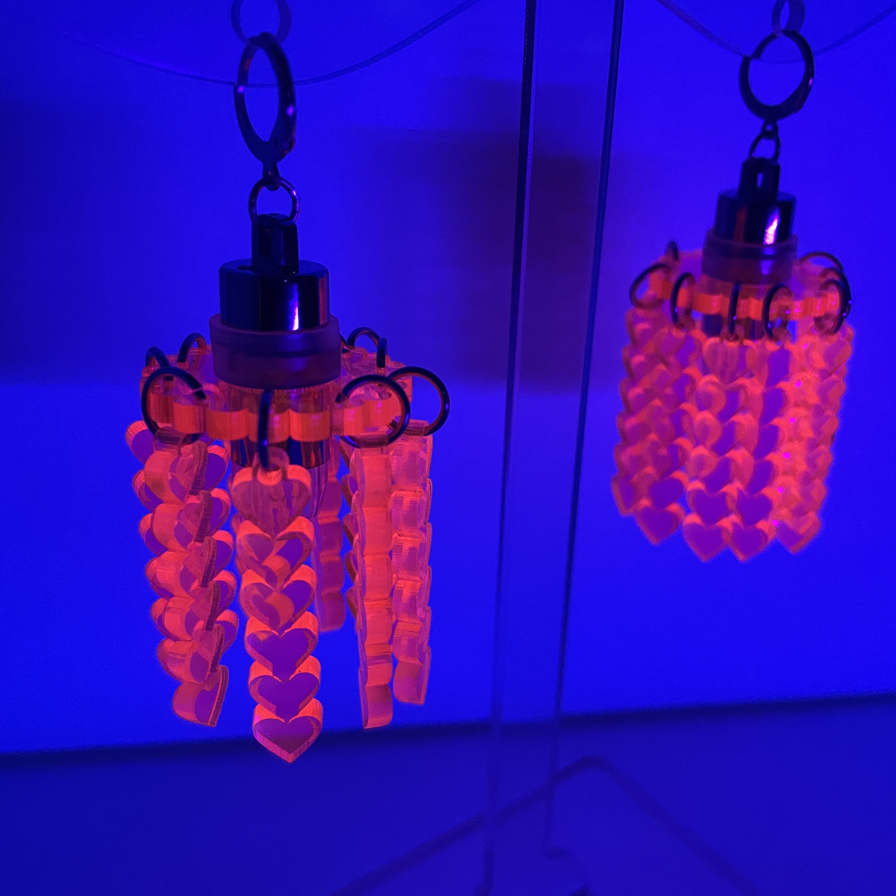 LED HEART CHANDELIER EARRINGS