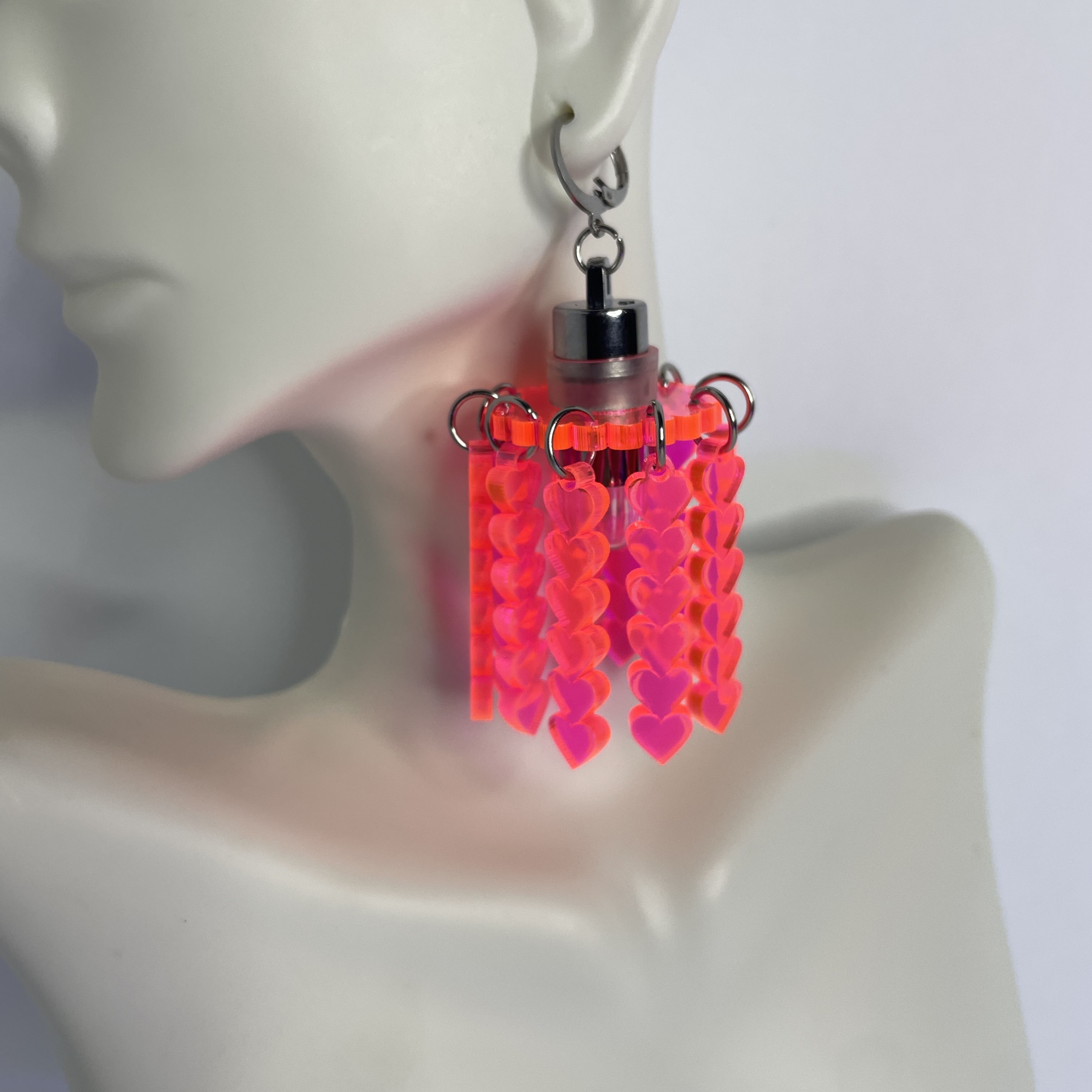 LED HEART CHANDELIER EARRINGS