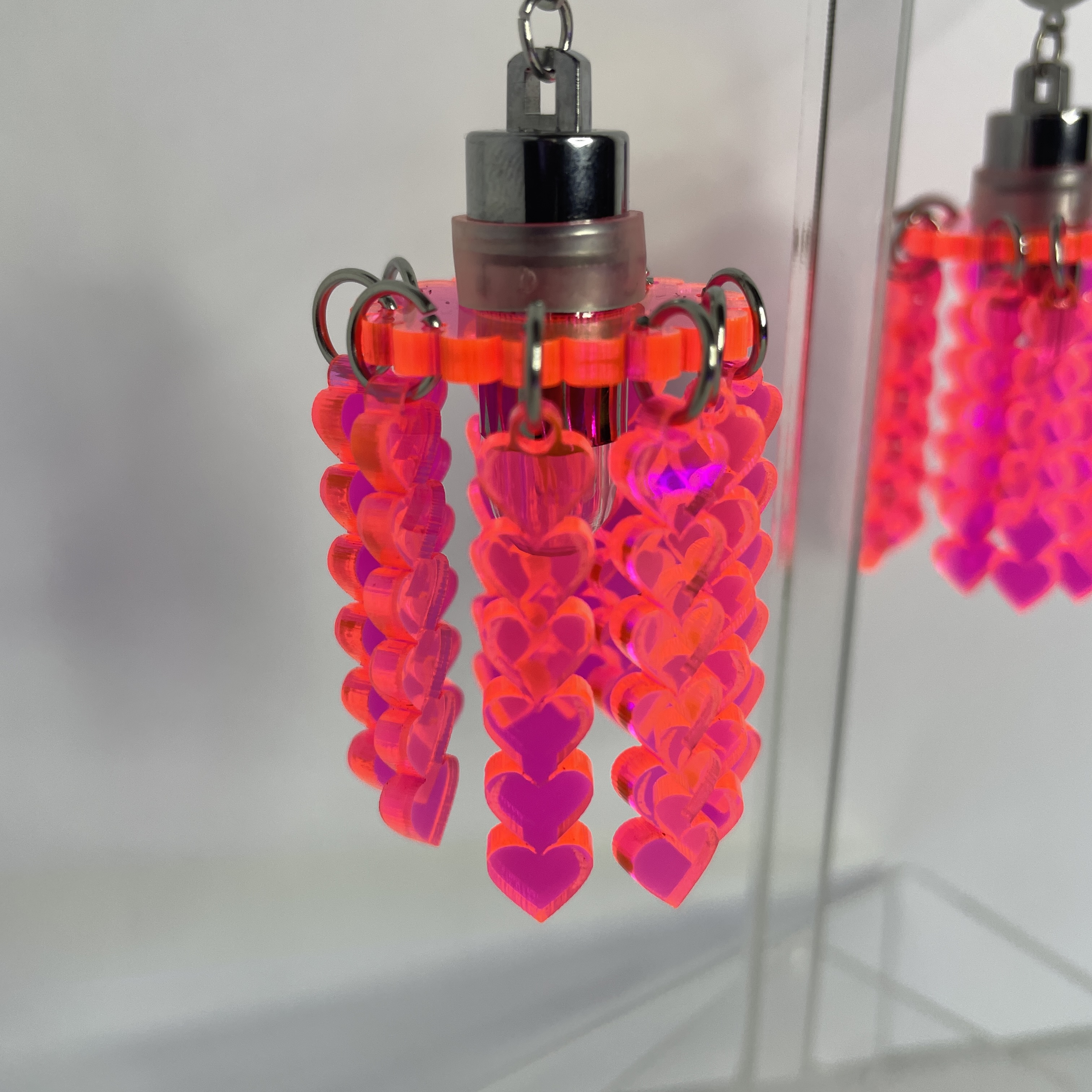 LED HEART CHANDELIER EARRINGS