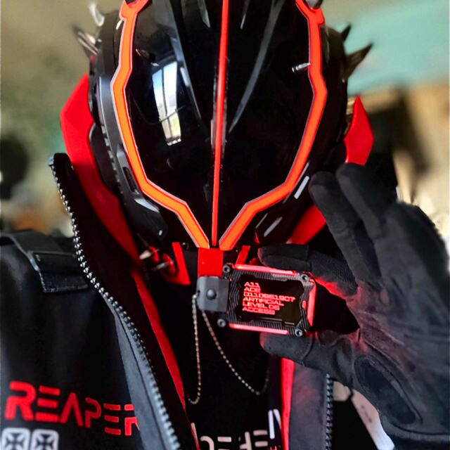 CYBERPUNK MILITARY LED DOG TAG