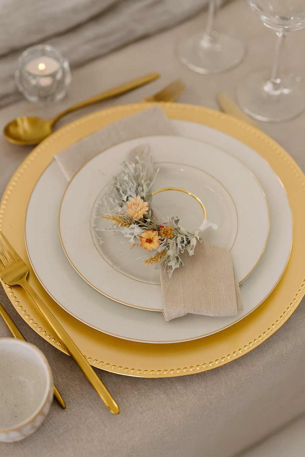 Mini Dried Flower Wreaths - Set of 4