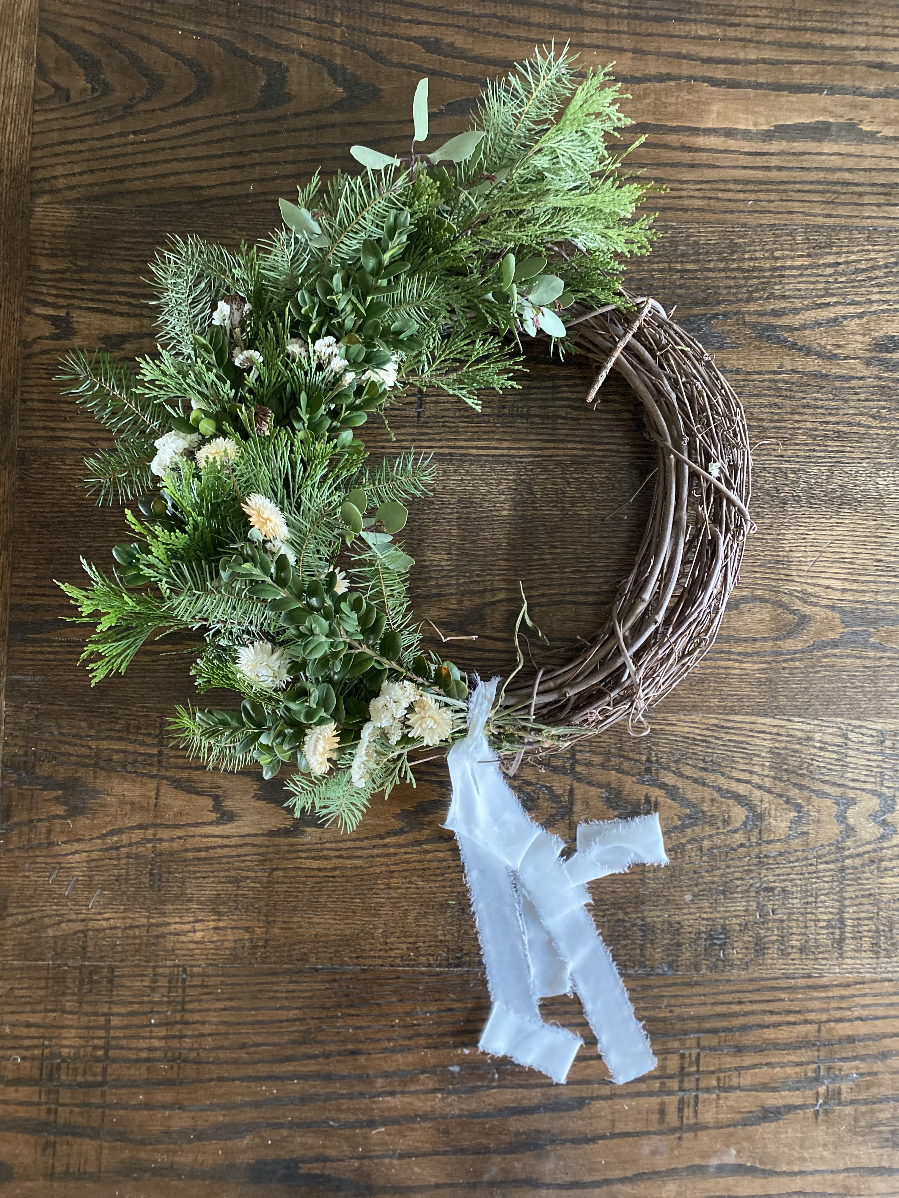 Evergreen Grapevine Wreath