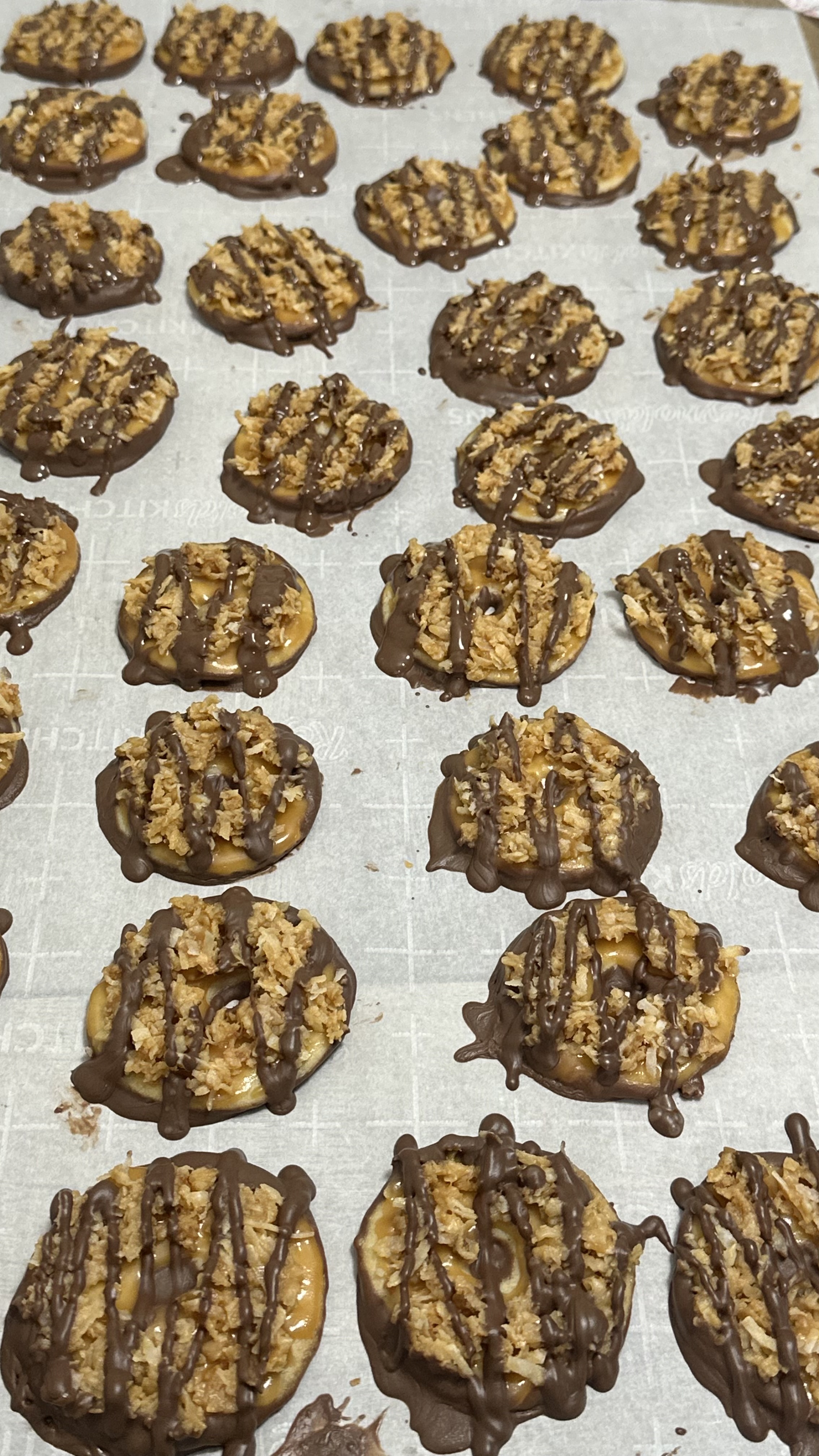 Caramel Coconut Swirl Cookies