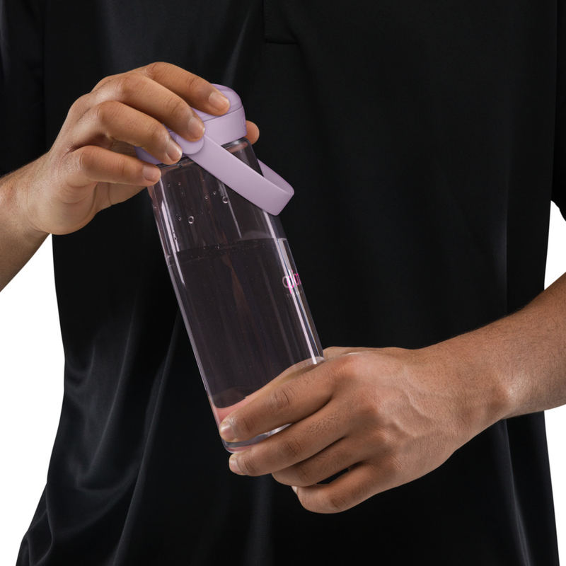Flip straw water bottle