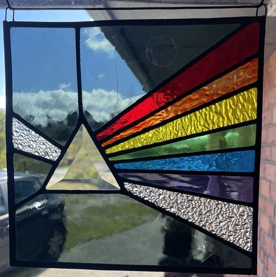 Dark Side of the Moon Stained Glass Album Cover