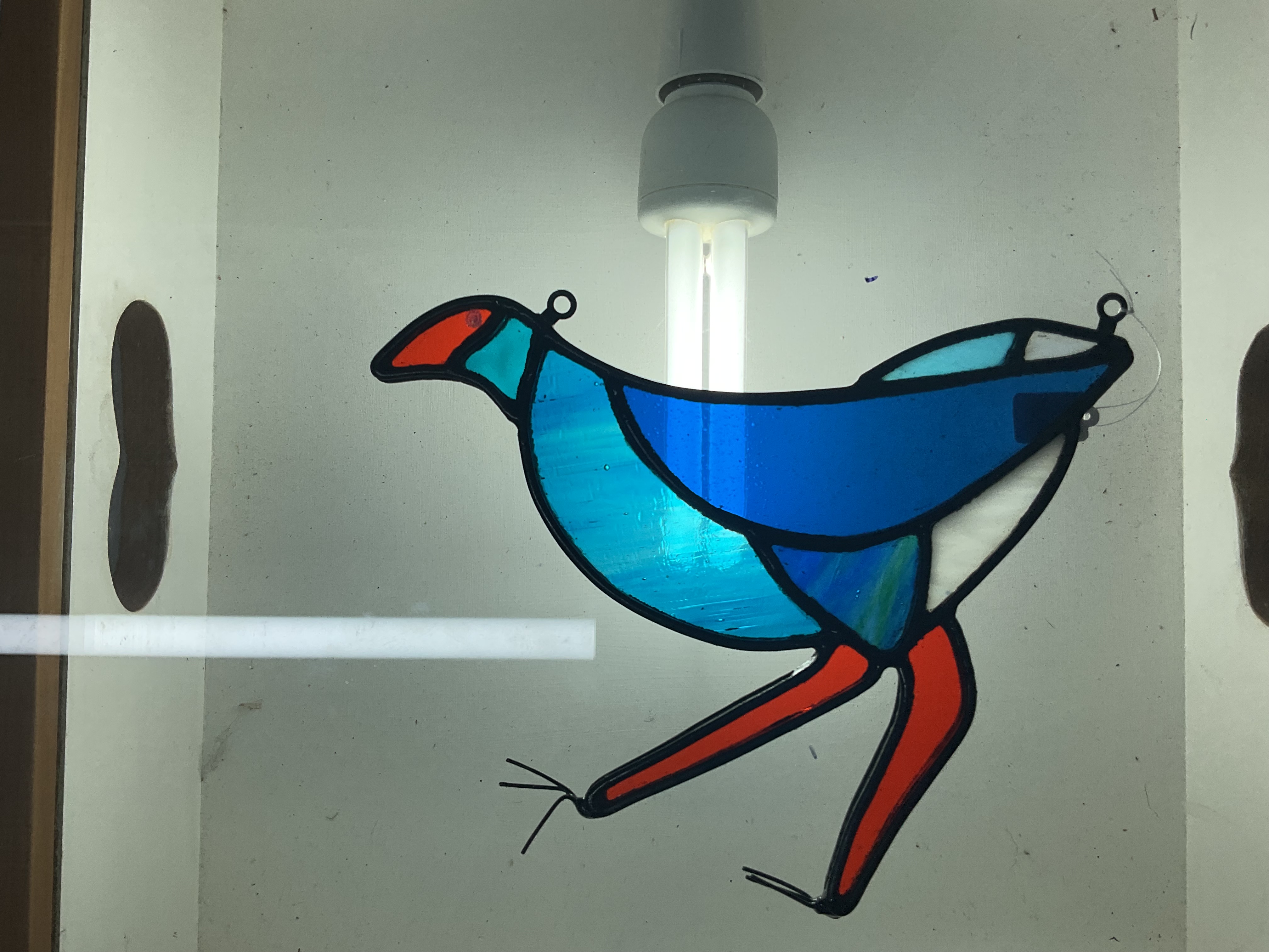 Stained Glass Pūkeko Bird
