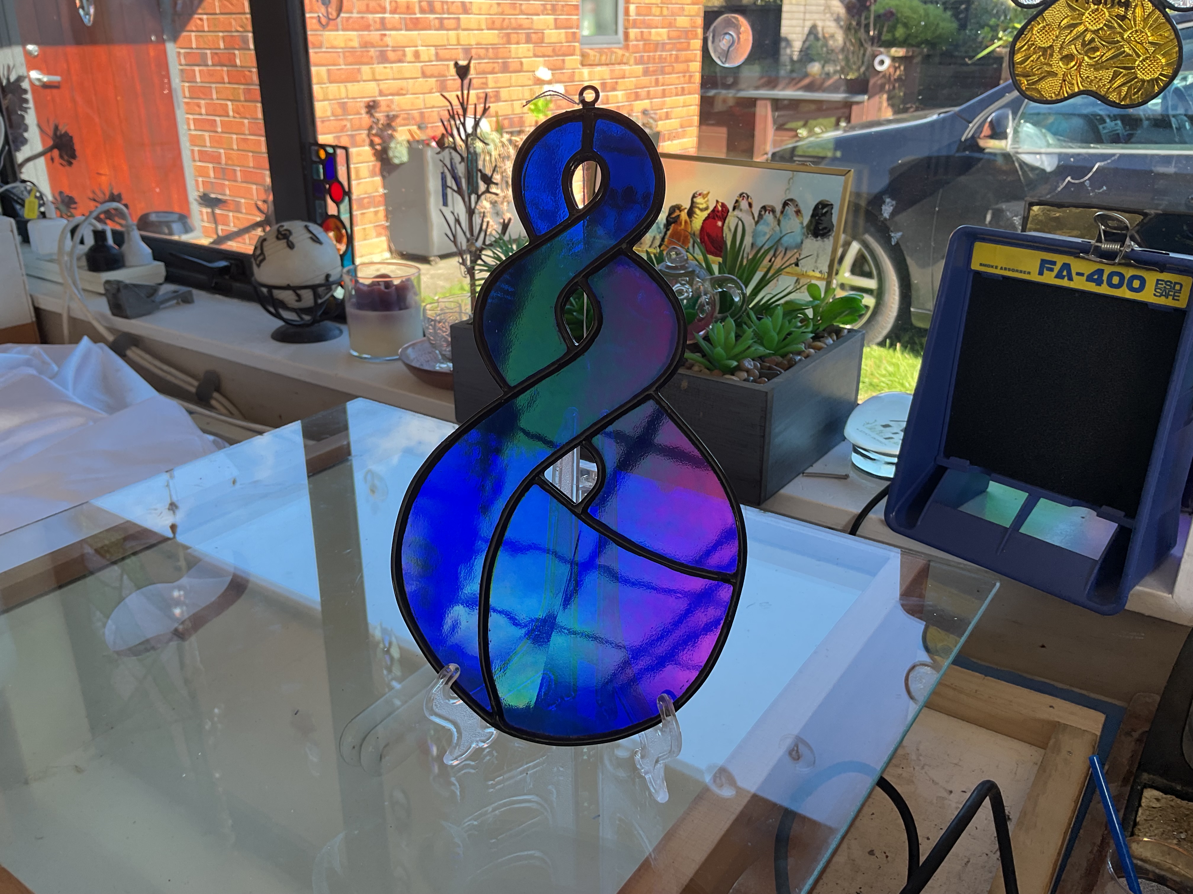 Stained Glass NZ Maori Koru design