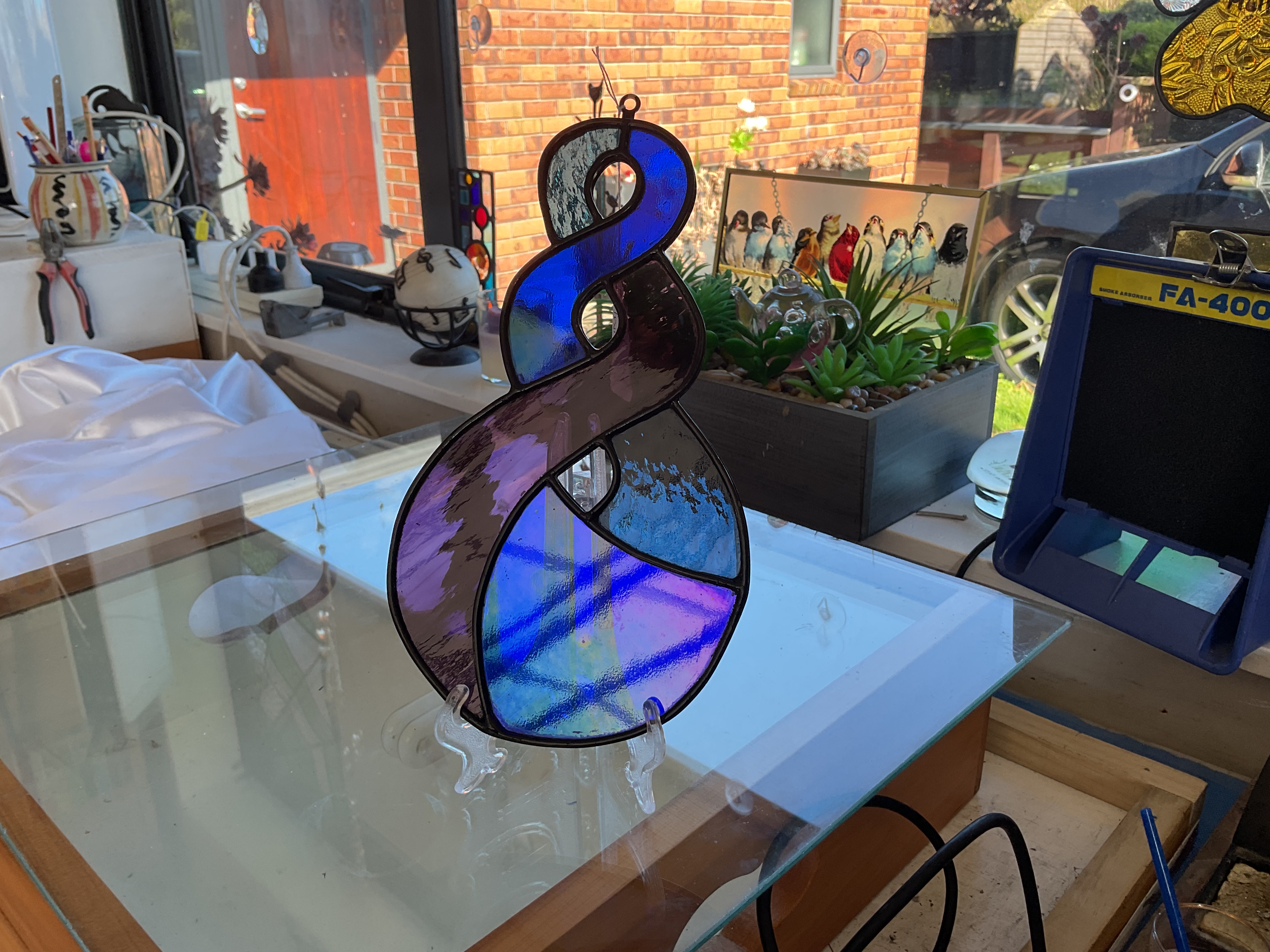 Stained Glass NZ Maori  Koru design 