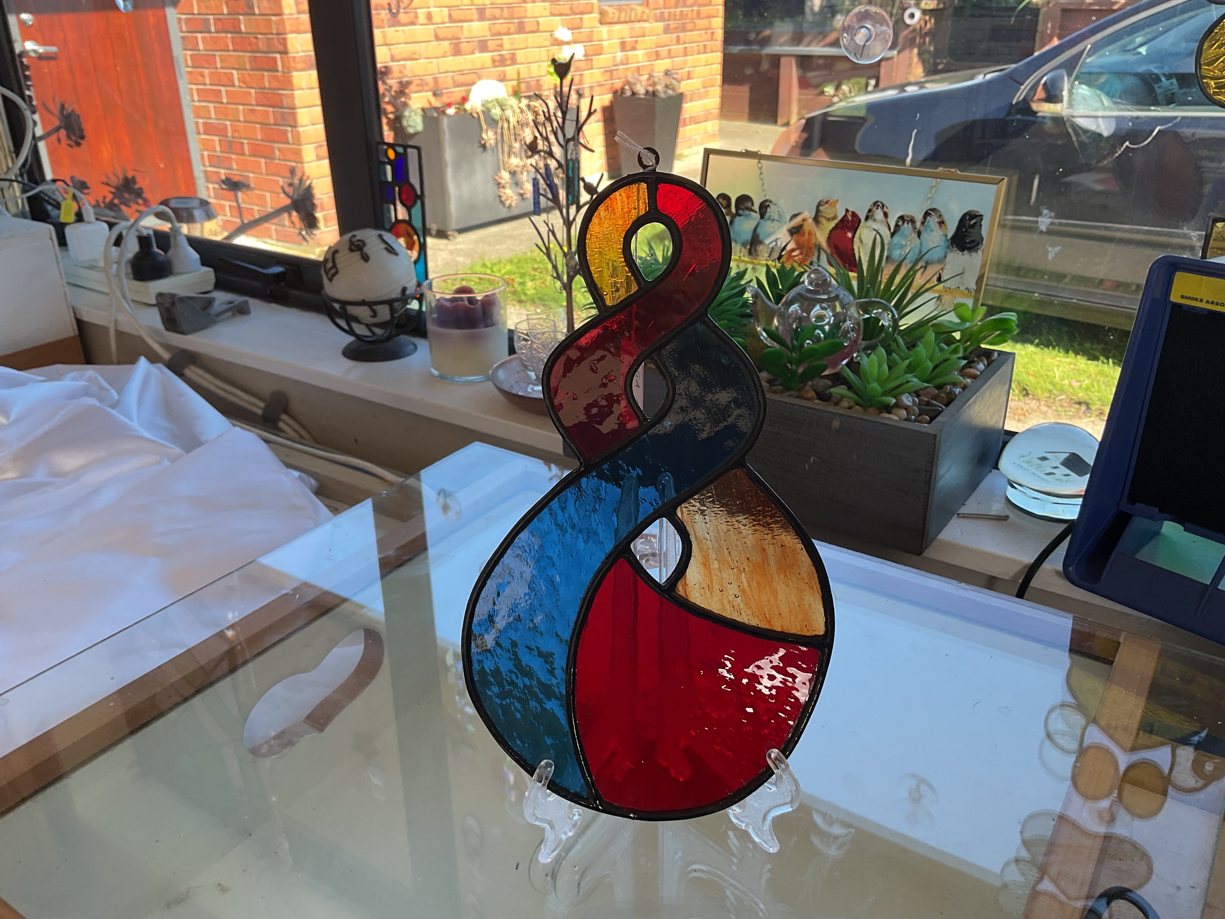 Stained Glass NZ Maori  Koru design 