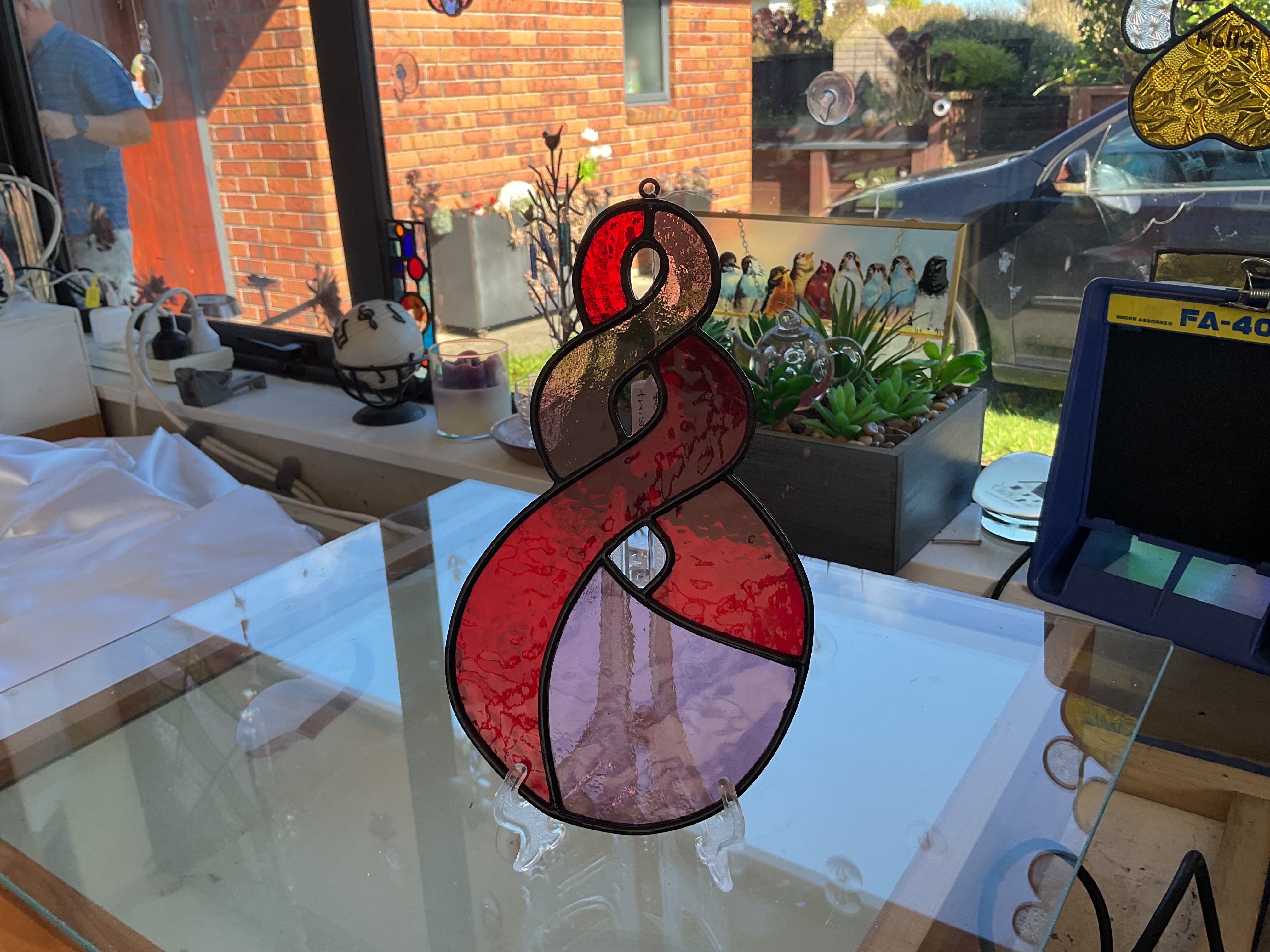 Stained Glass NZ Maori  Koru design 