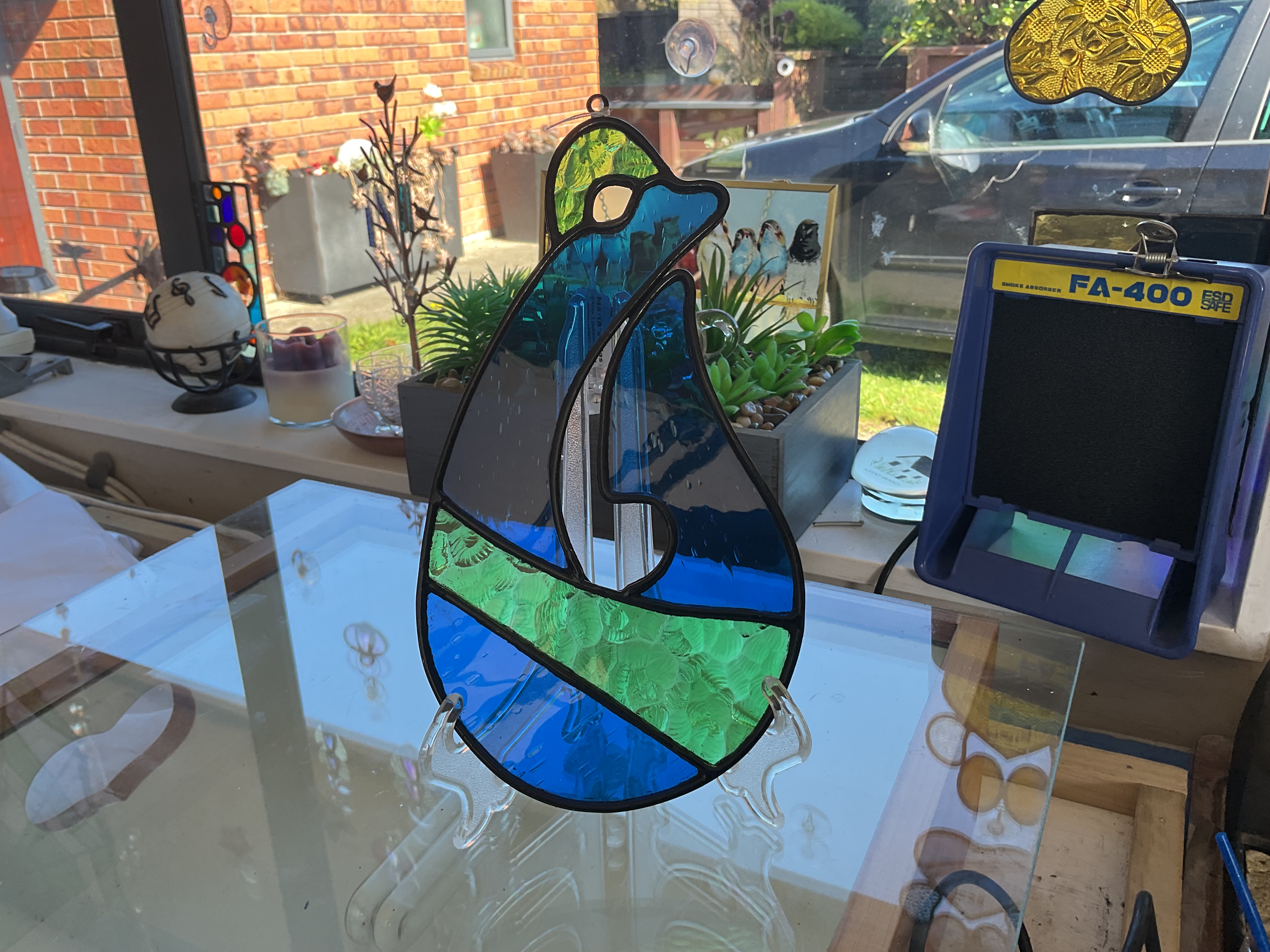 Stained Glass NZ Maori Hook design