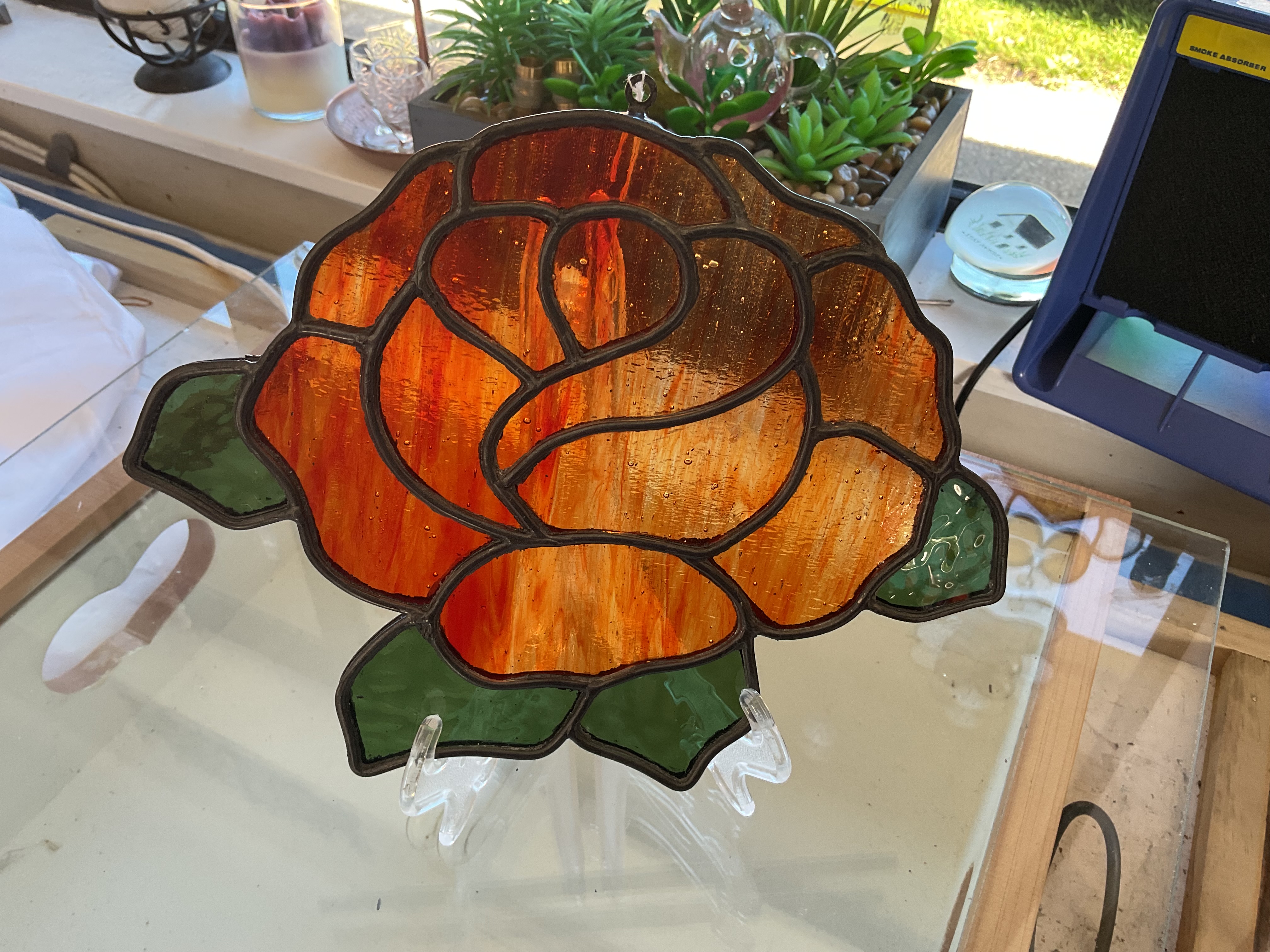 Stained Glass Rose