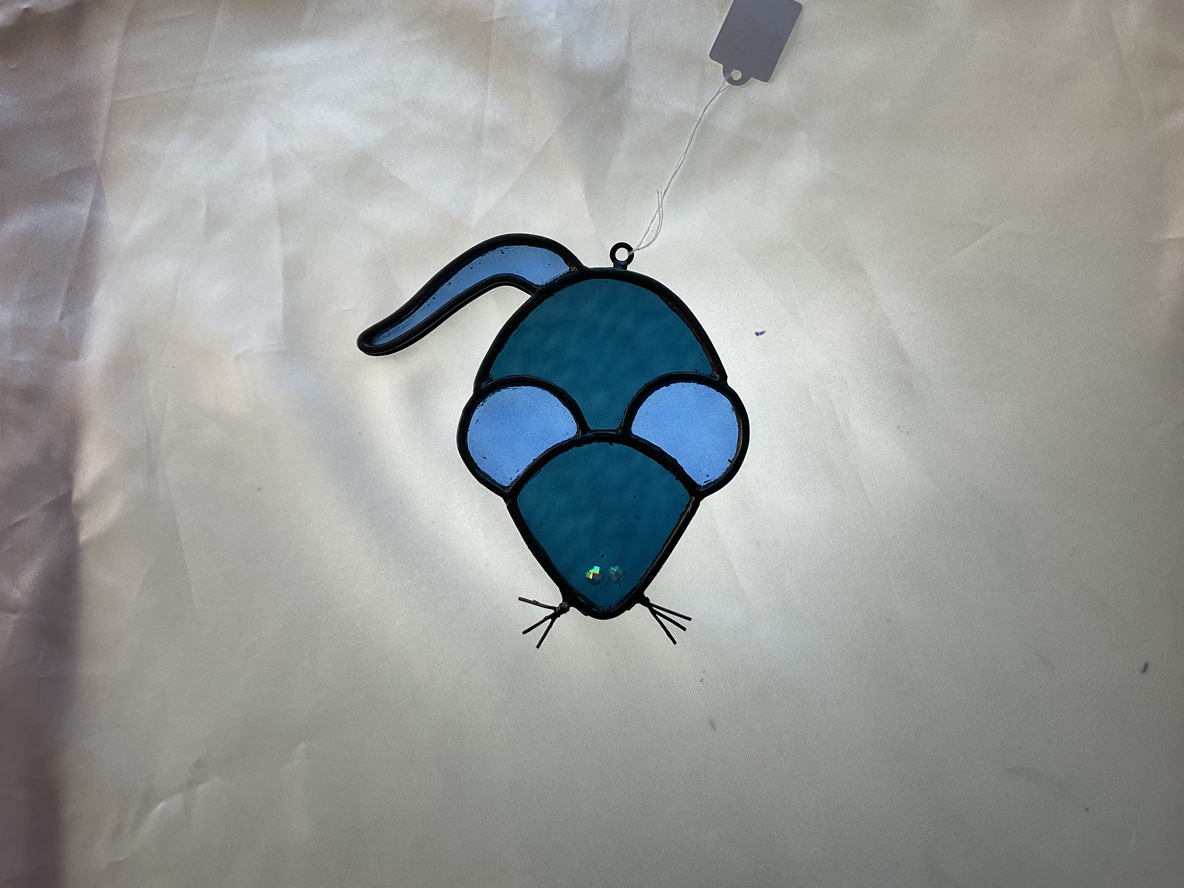 Stained Glass Mouse SunCatcher 