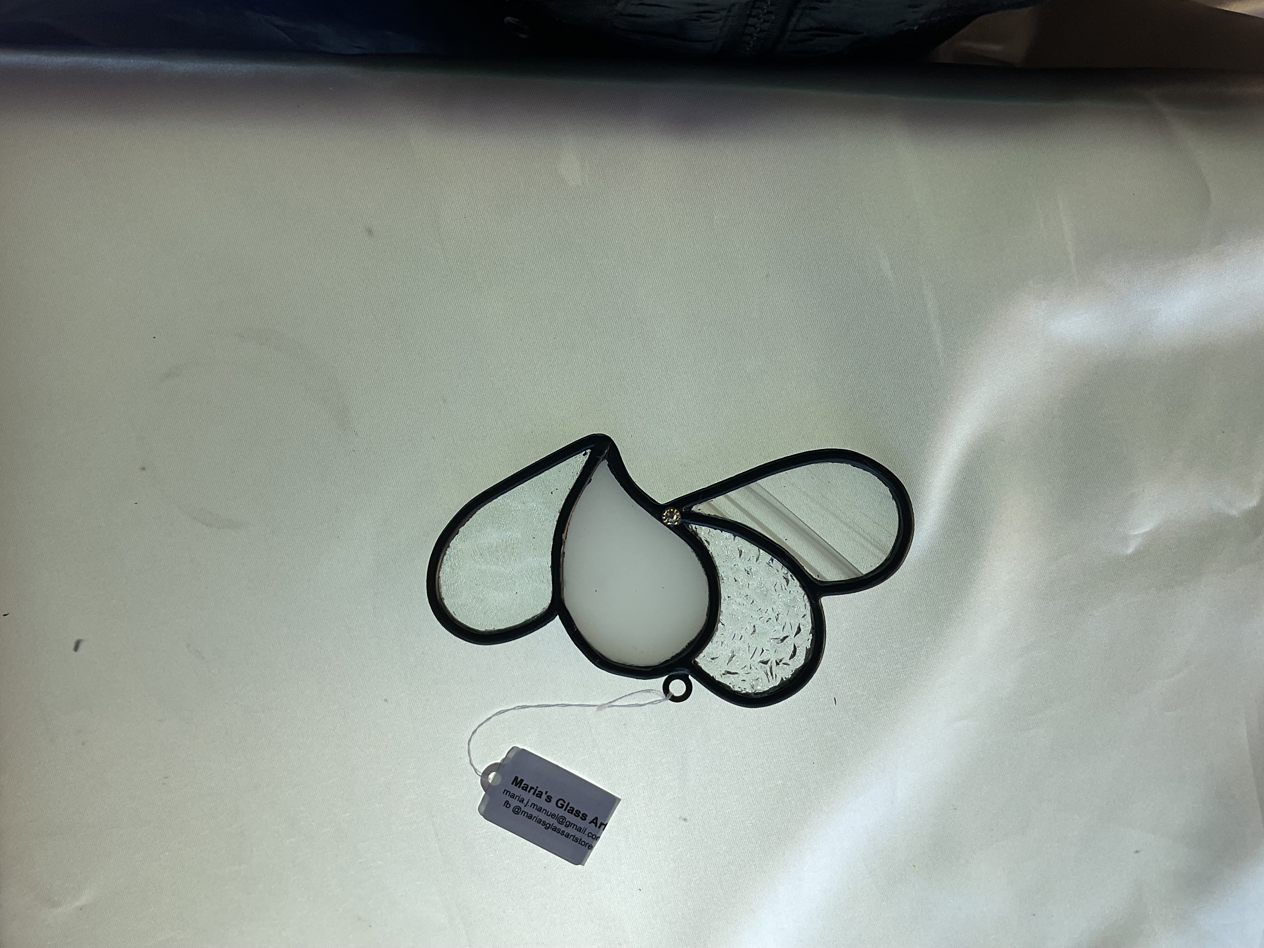 Stained Glass small hearts