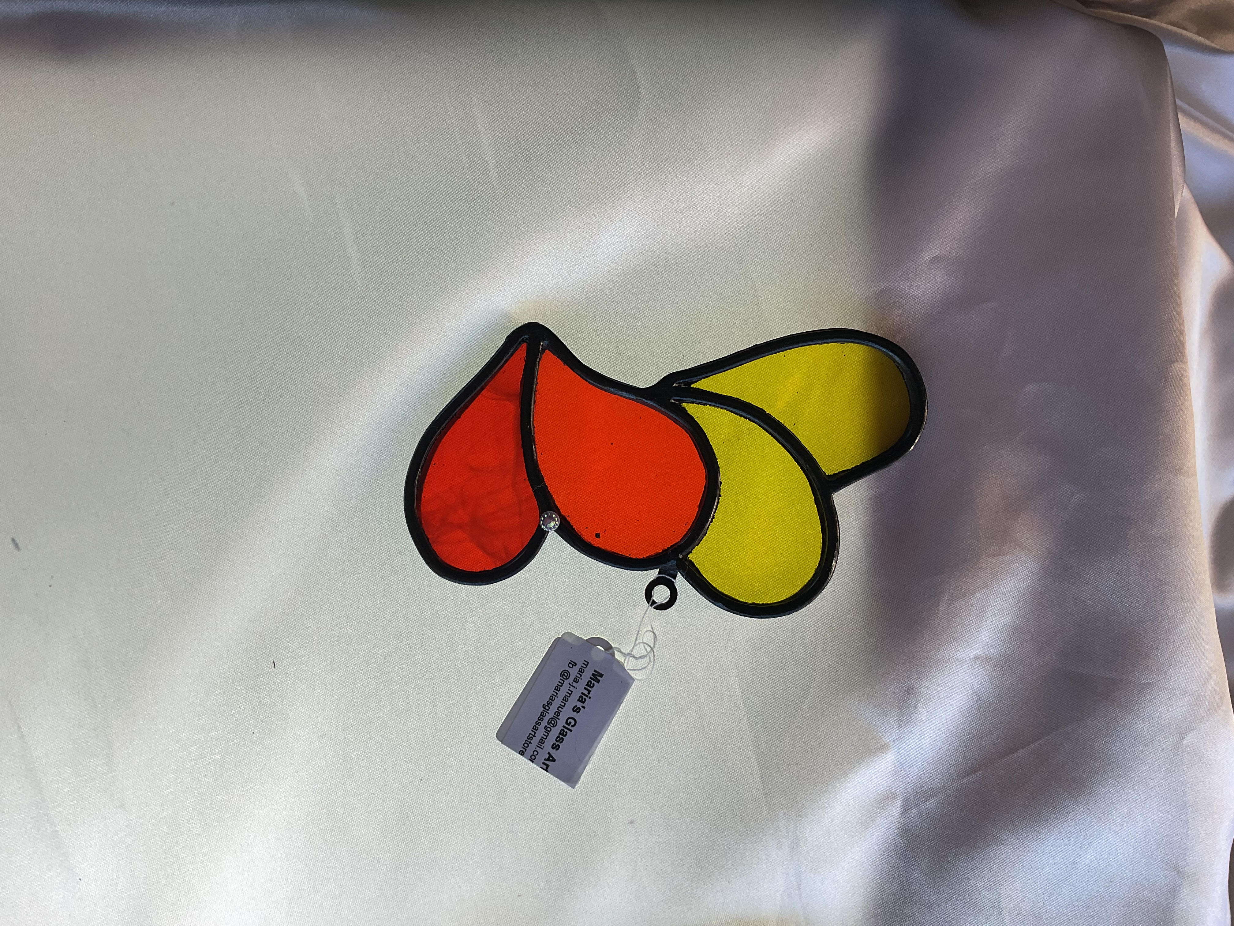 Stained Glass small hearts 