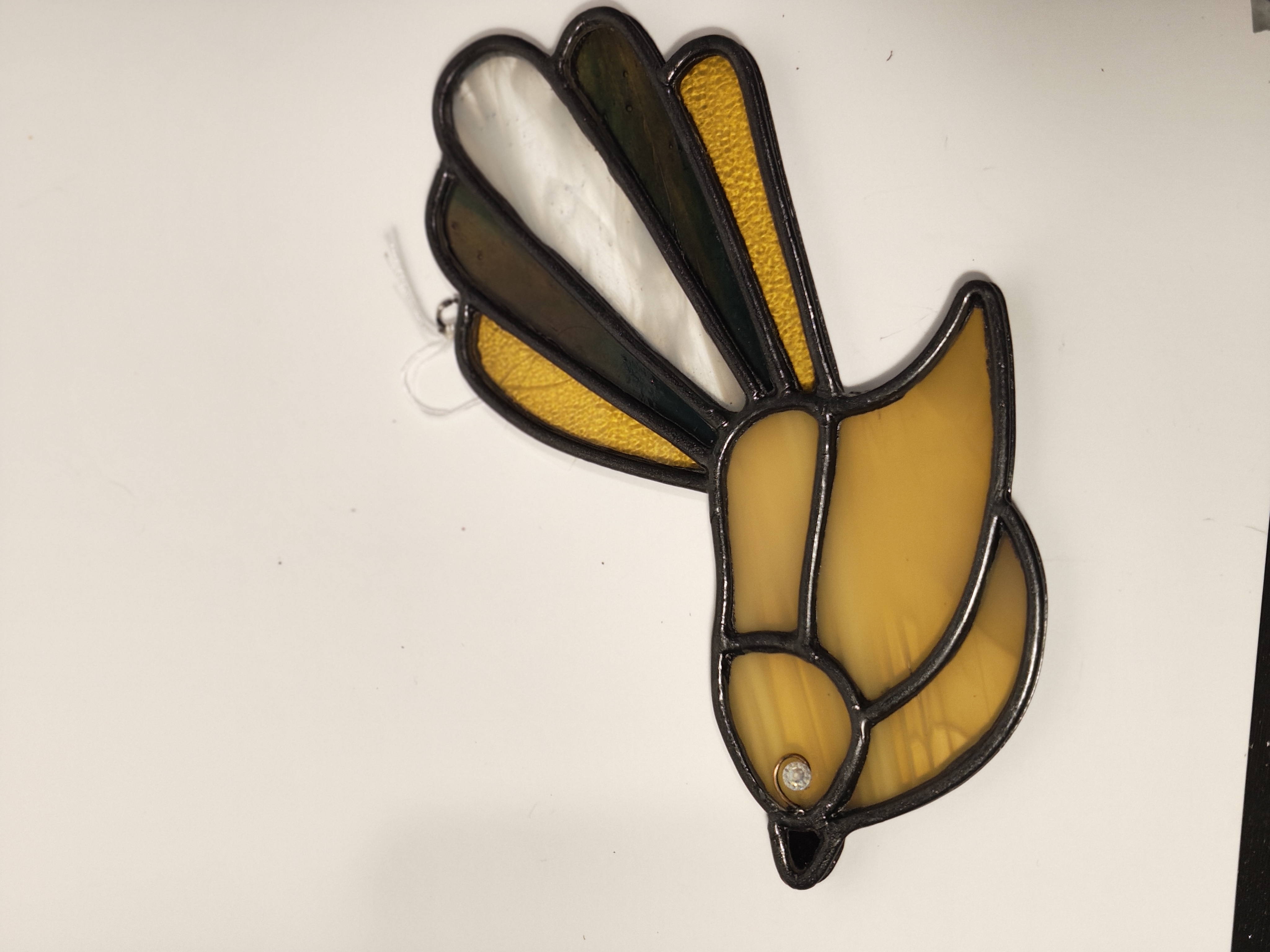 Stained Glass Fantail Birds