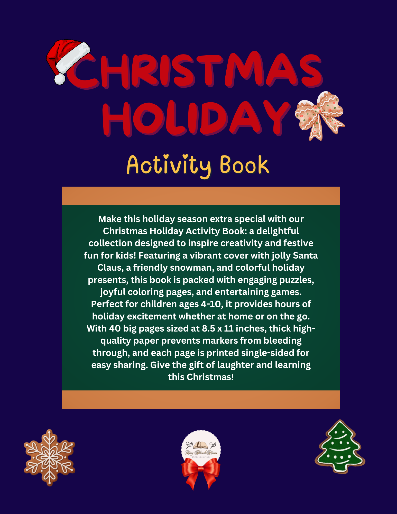 Christmas Holiday Activity Book