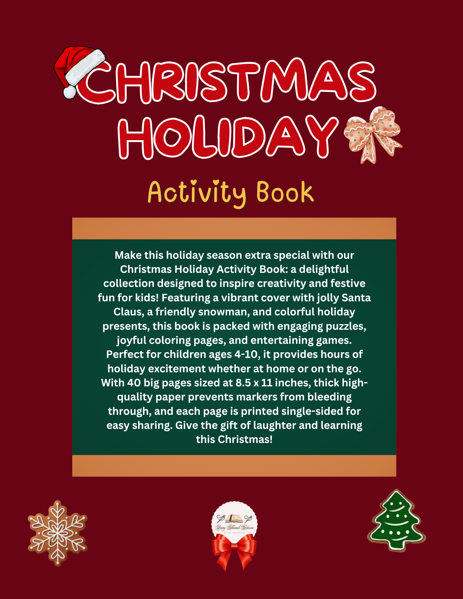 Christmas Holiday Activity Book