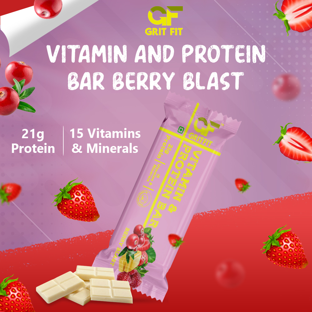 GritFit Protein Bar Berry Blast