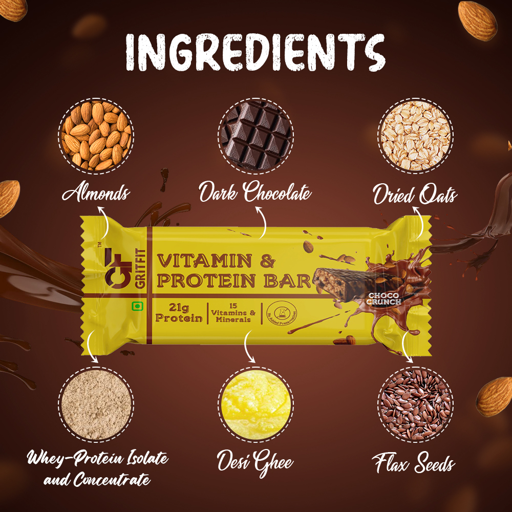  GritFit Protein Bars Choco Crunch