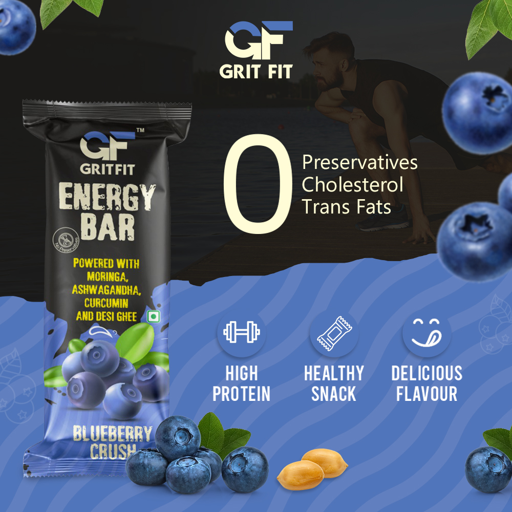 Gritfit Energy Bar - Blueberry Crush