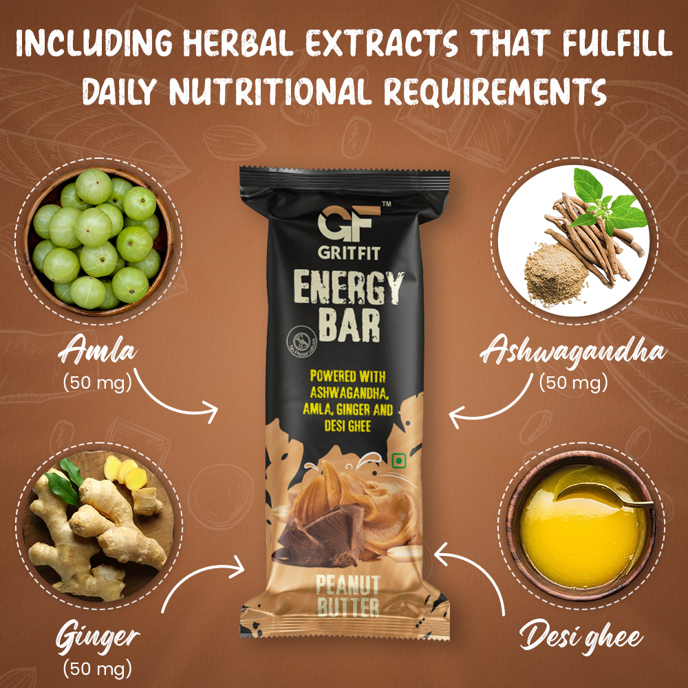  GritFit Superfood Energy Bar – Peanut Butter