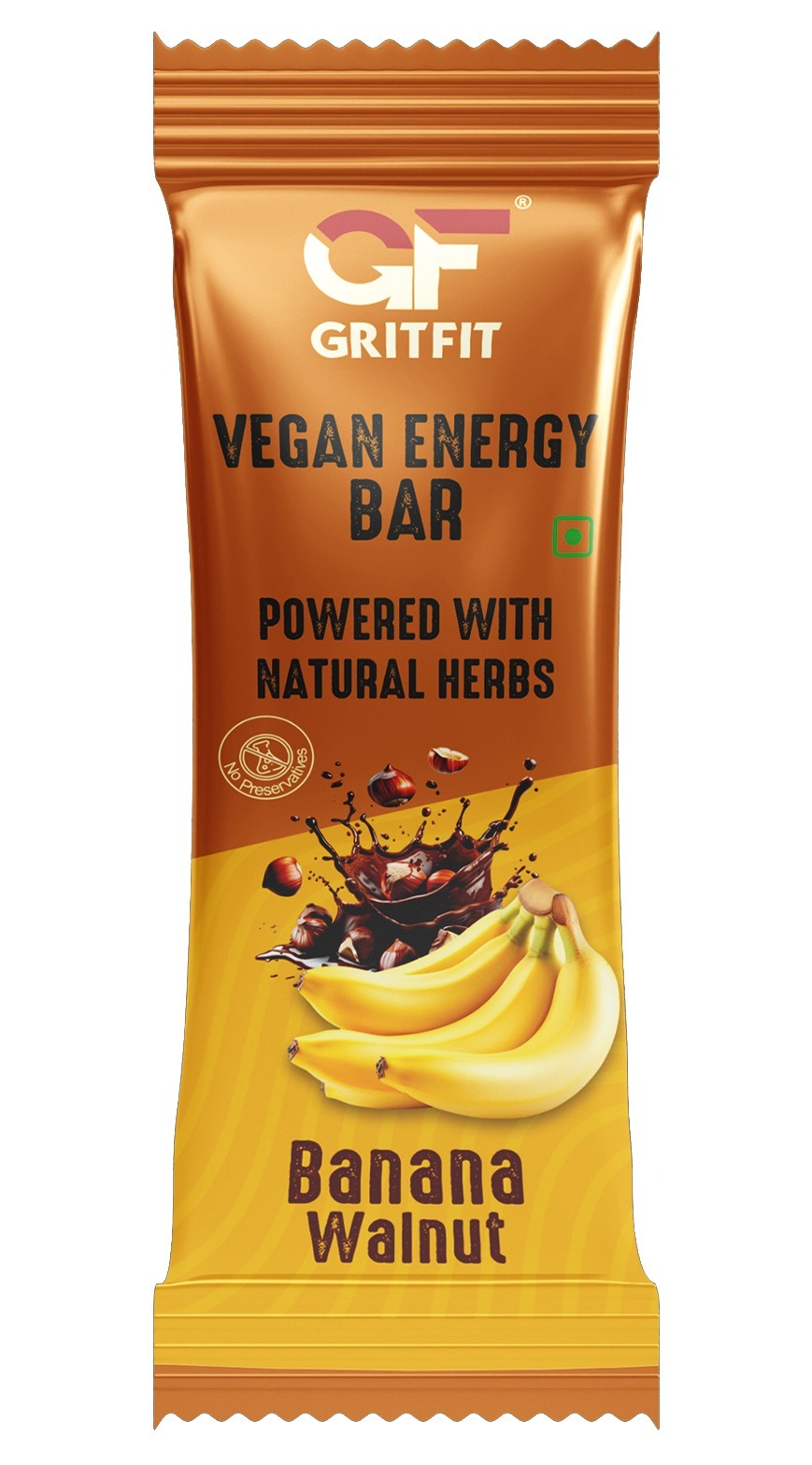 Gritfit Vegan Energy Bar Banana Walnut 