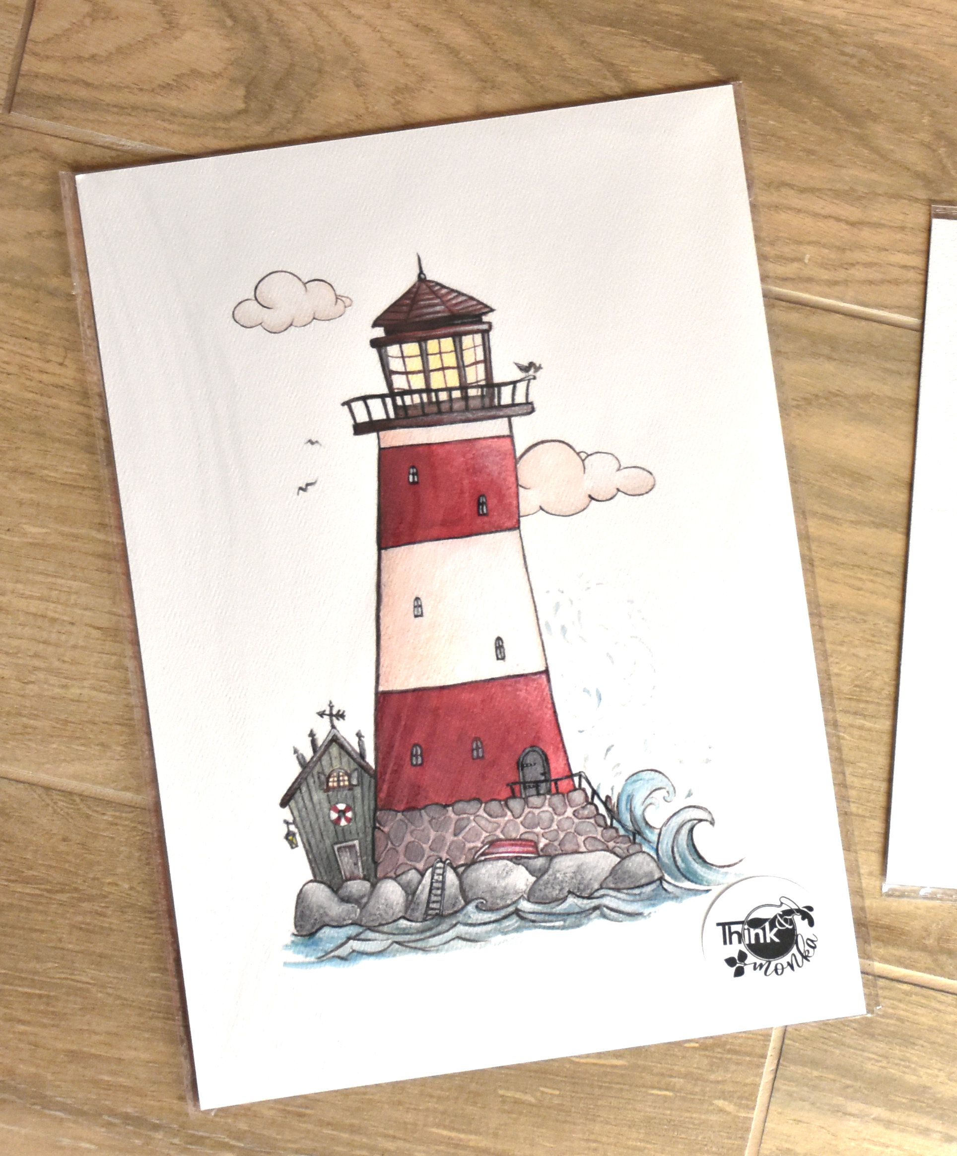 Világítótorony - Nyomtatott illusztráció