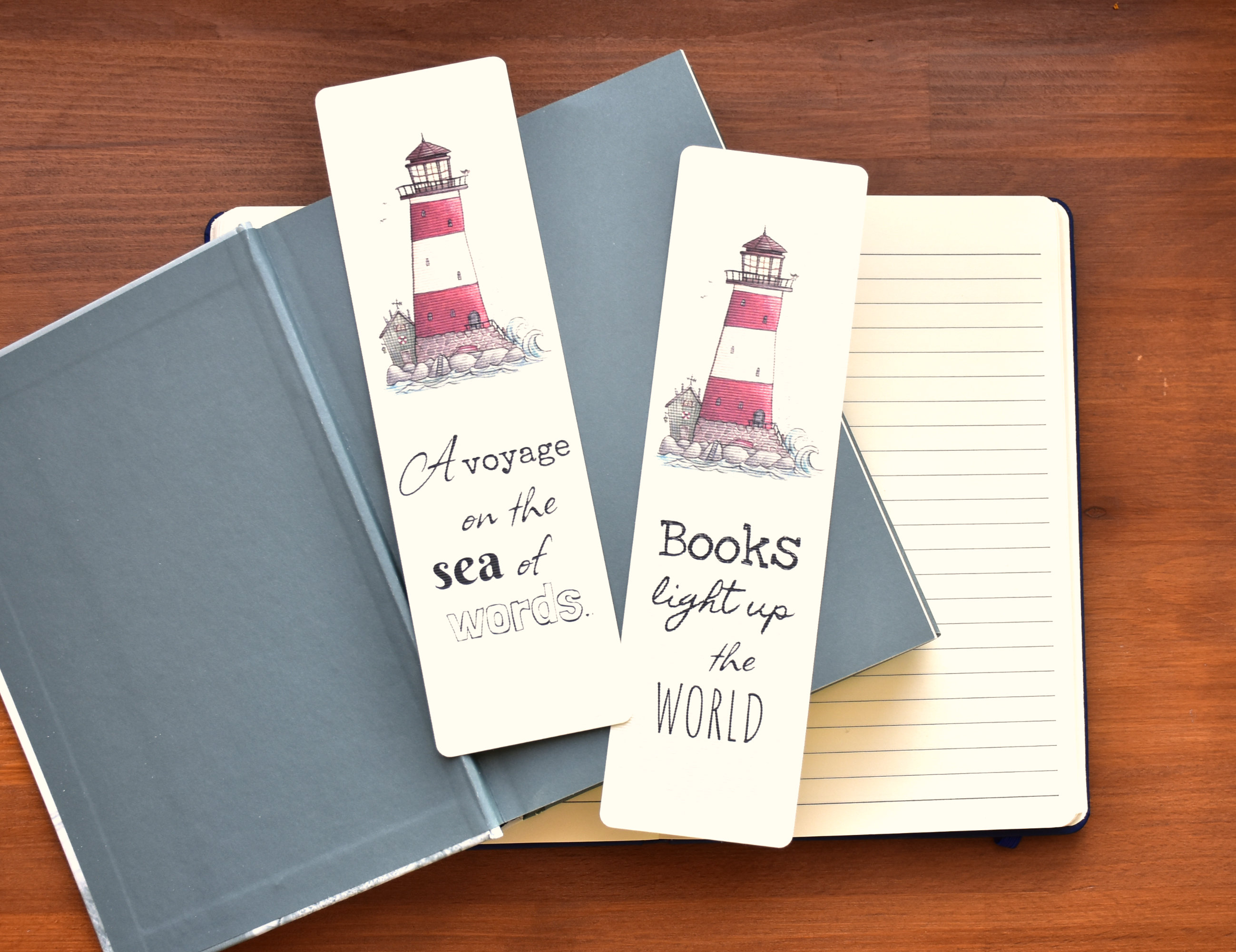 Világítótornyos könyvjelzők