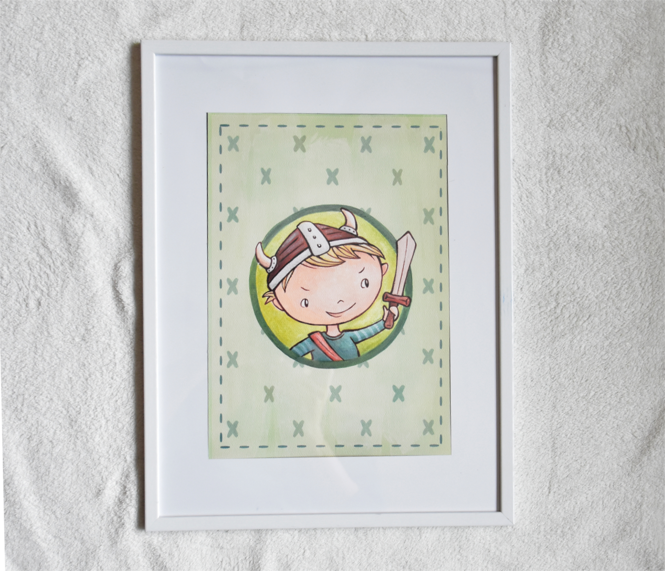 Kis viking fiú - Nyomtatott illusztráció